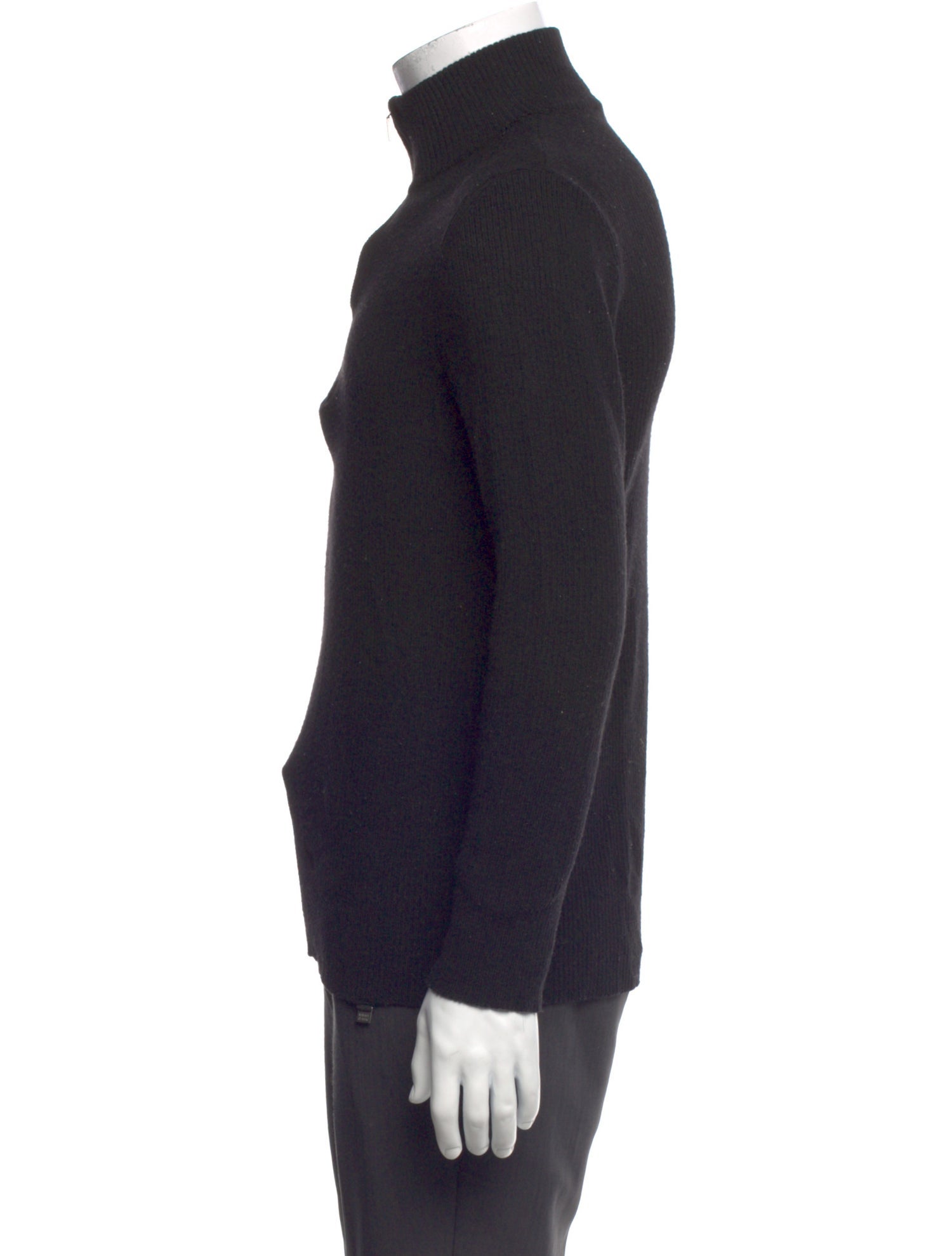 Versace Virgin Wool Turtleneck Polo Sweater