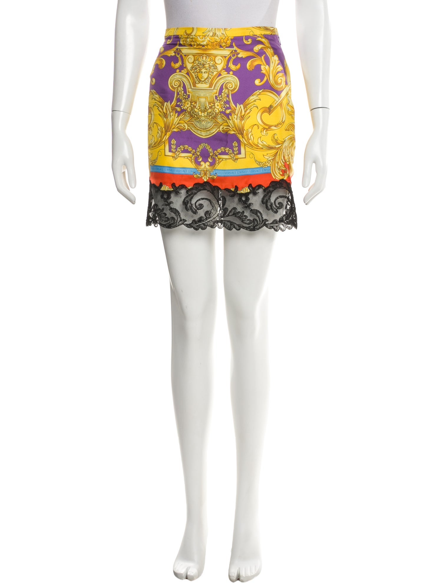 Versace Silk Mini Skirt