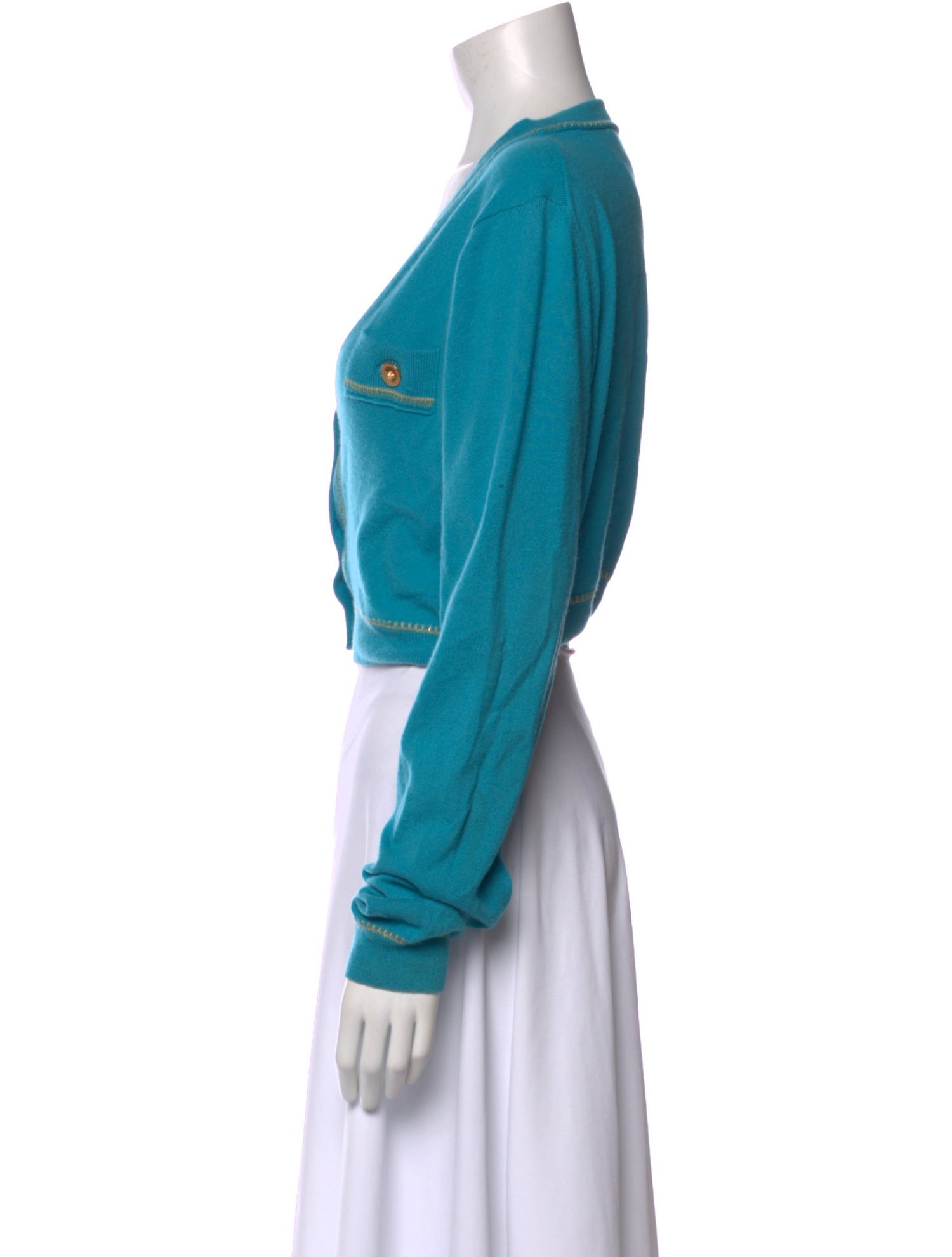 Versace Cashmere Open Front Sweater