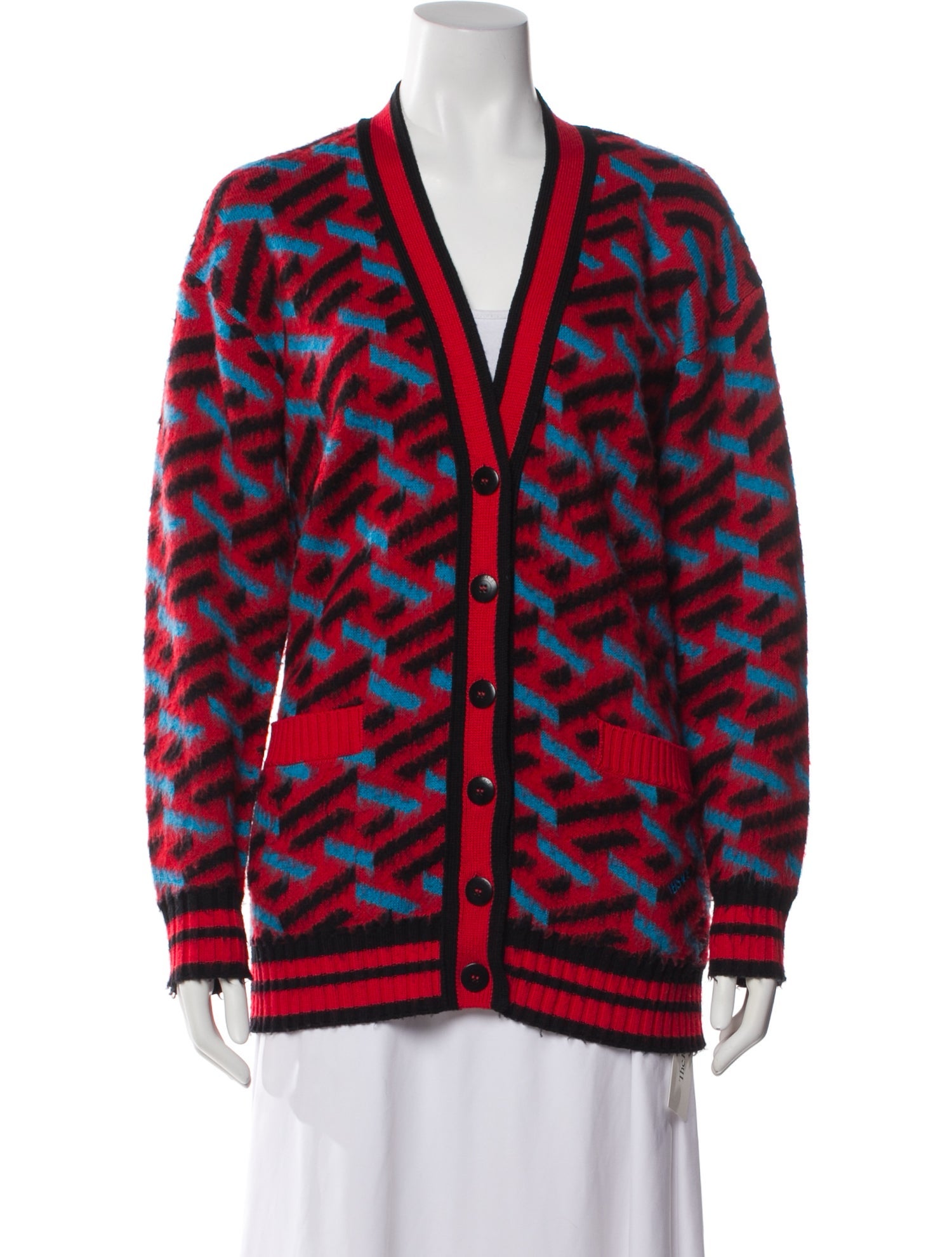 Versace Virgin Wool Striped Sweater