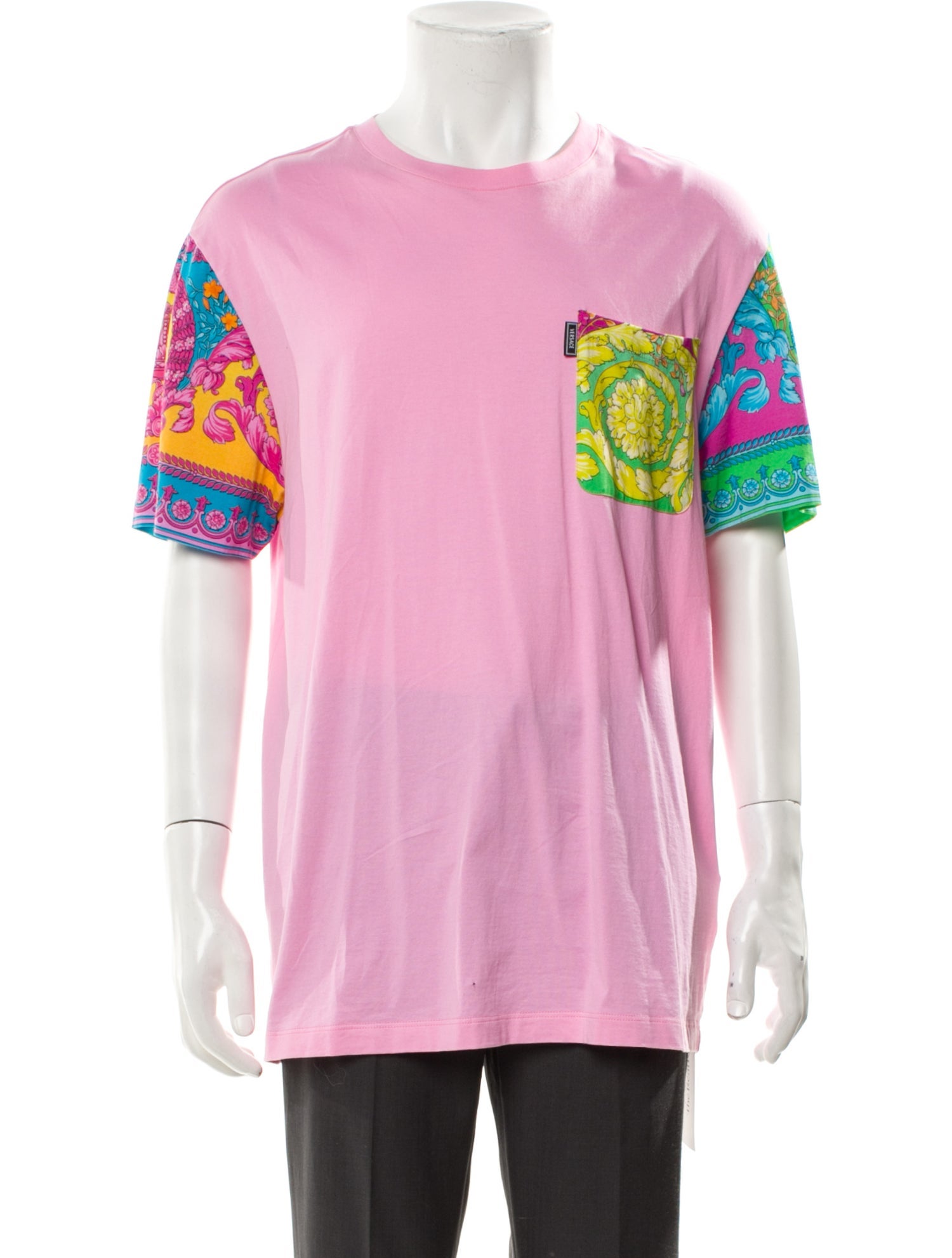Versace Printed Crew Neck T-Shirt