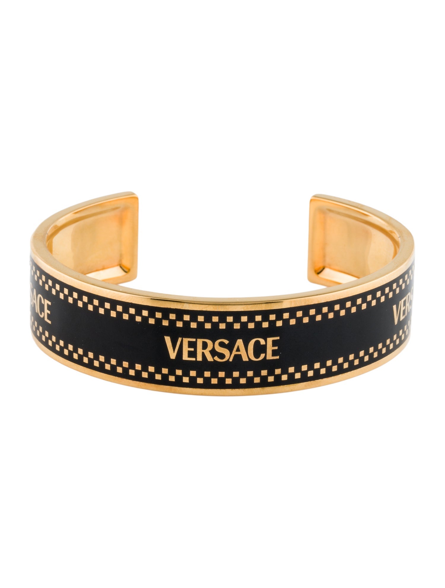 Versace Enamel Logo Cuff Bracelet