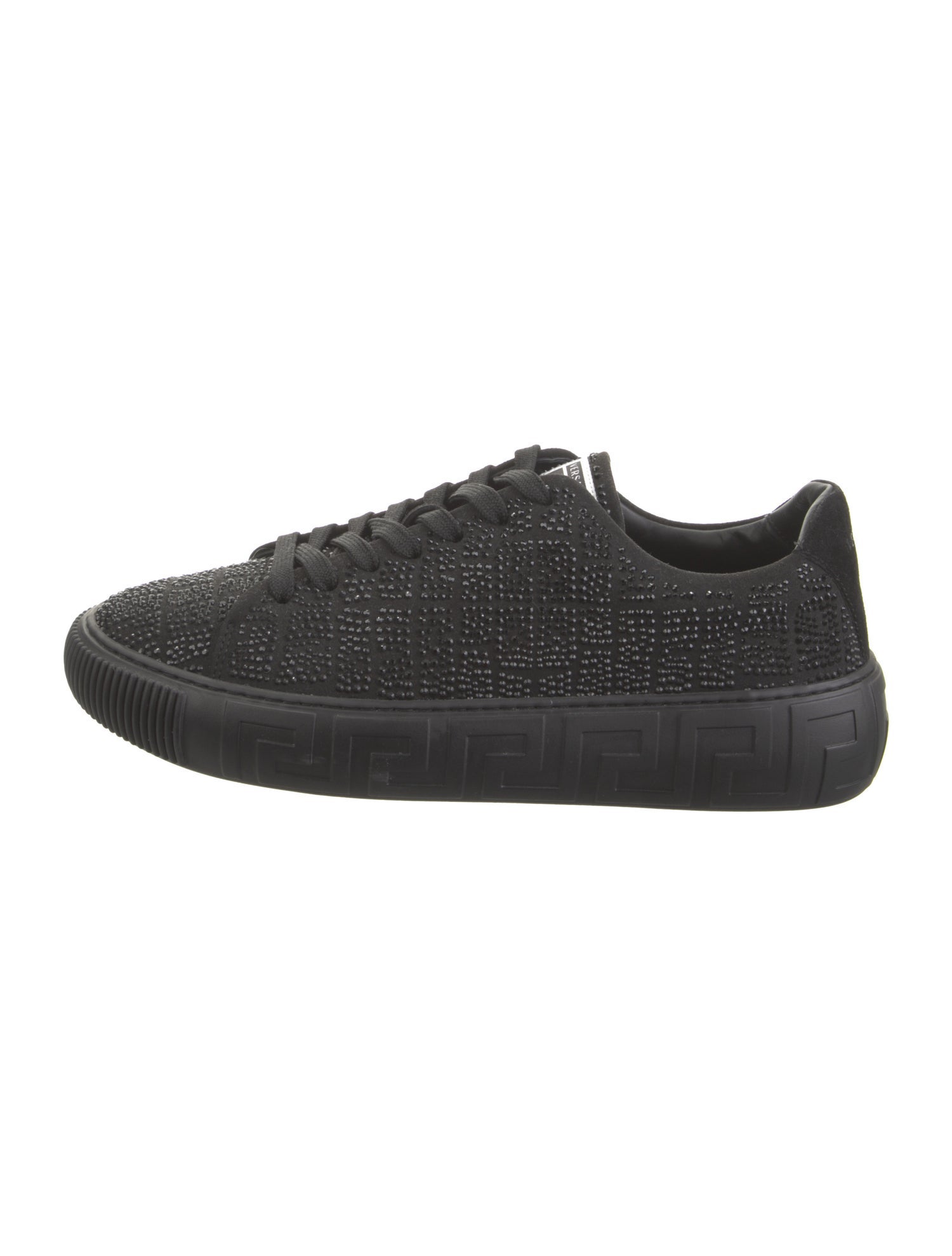 Versace Grecca Pattern Leather Sneakers