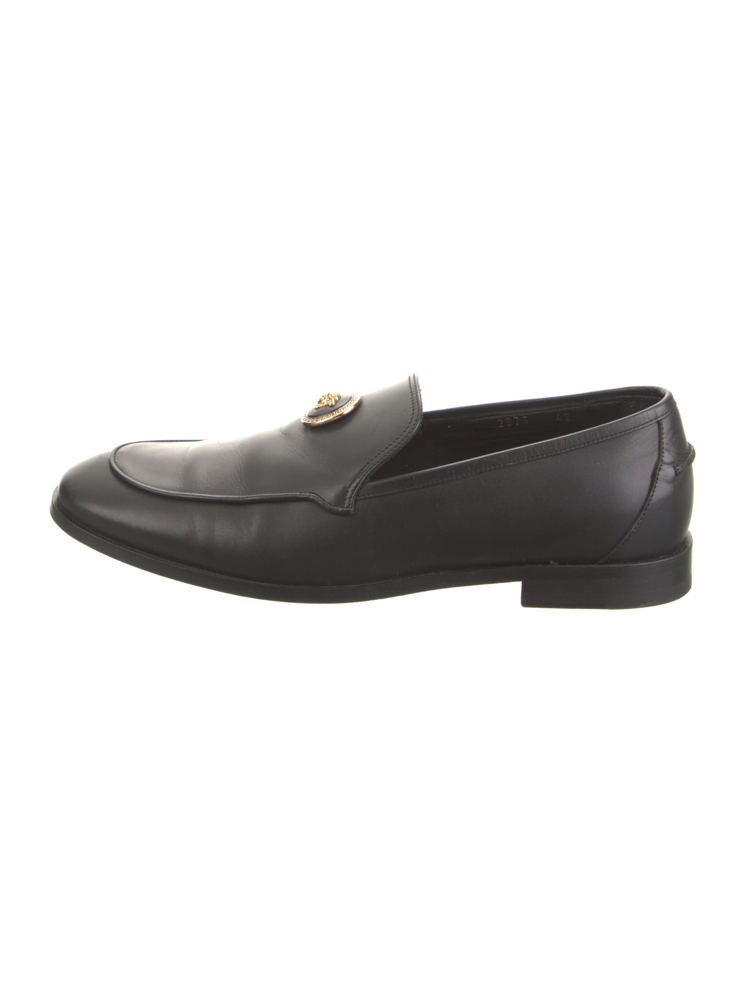 Versace Medusa Insignia Leather Loafers