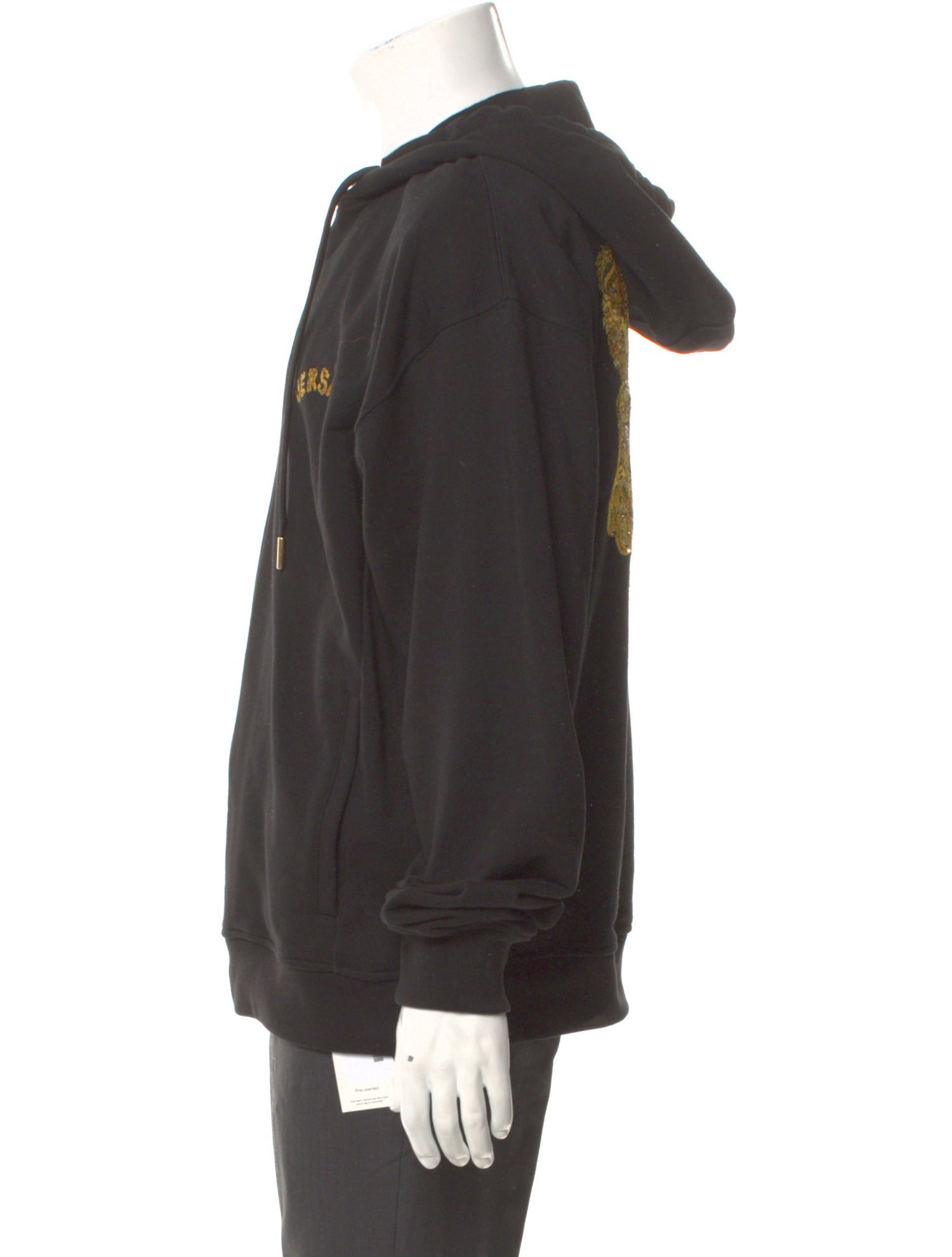 Versace Graphic Print V-Neck Hoodie