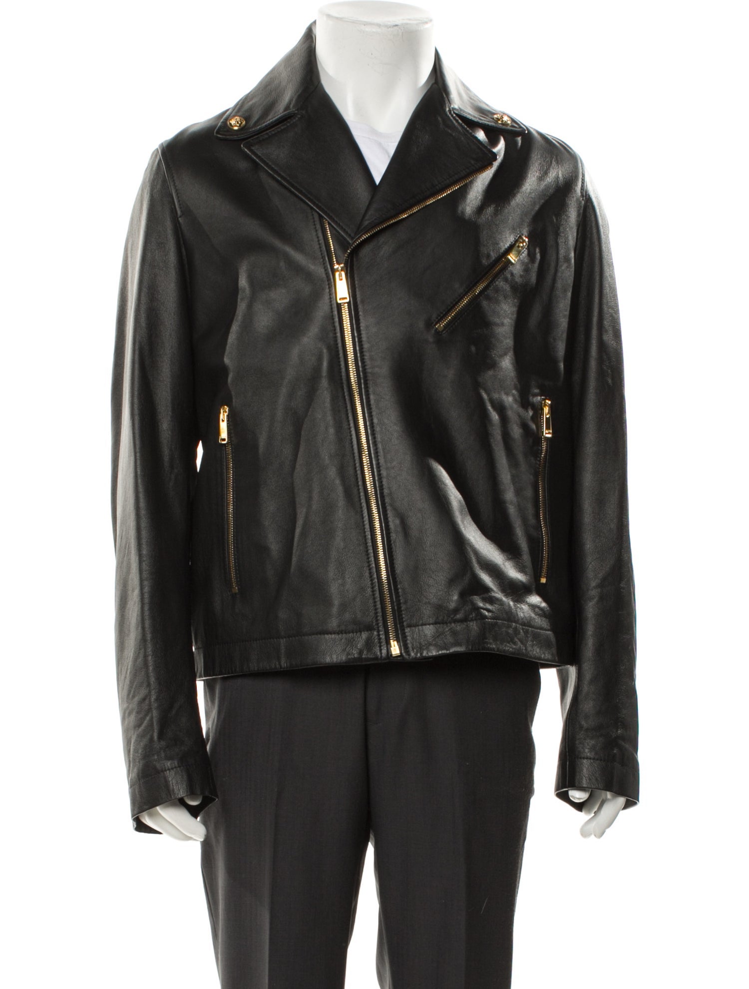 Versace Lambskin Moto Jacket w/ Tags