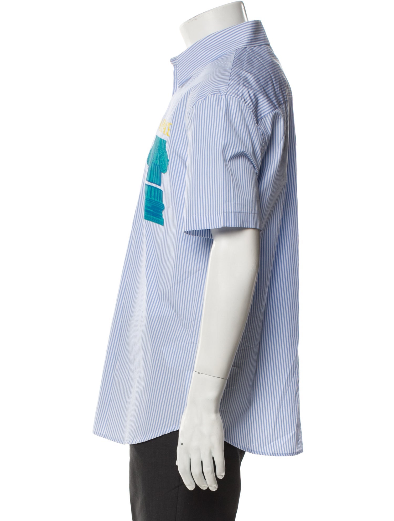 Versace Striped Short Sleeve Shirt