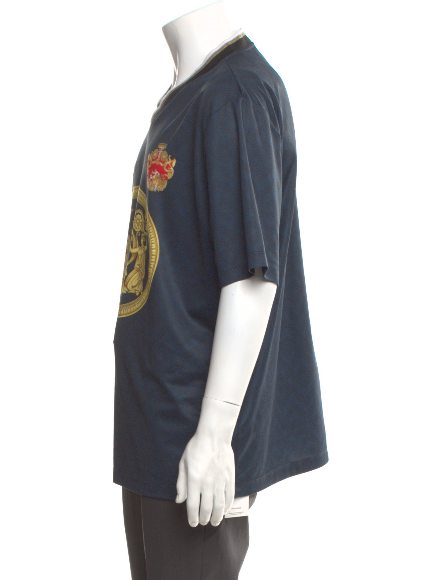 Versace Graphic Print V-Neck Jersey