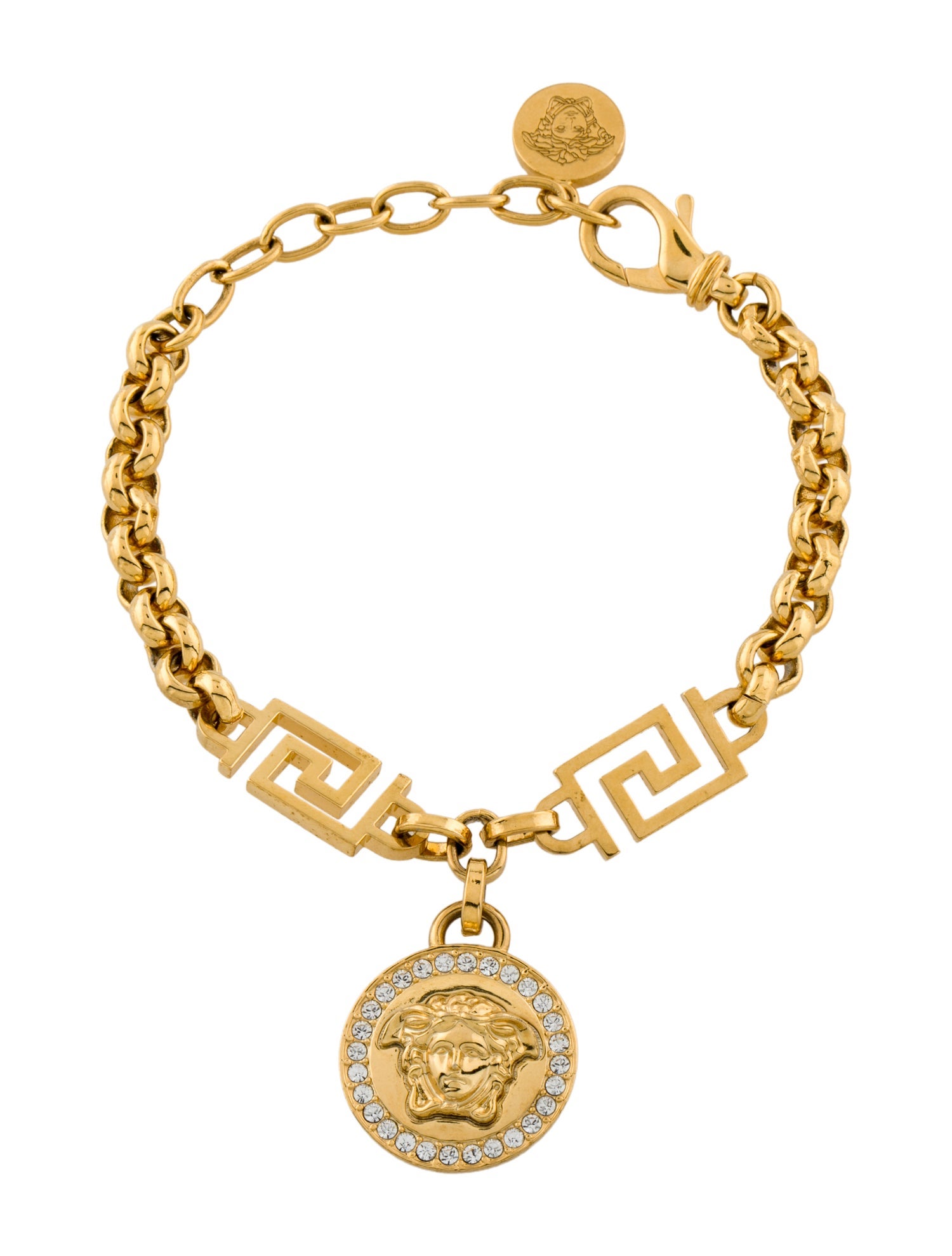 Versace Crystal Medusa Charm Bracelet