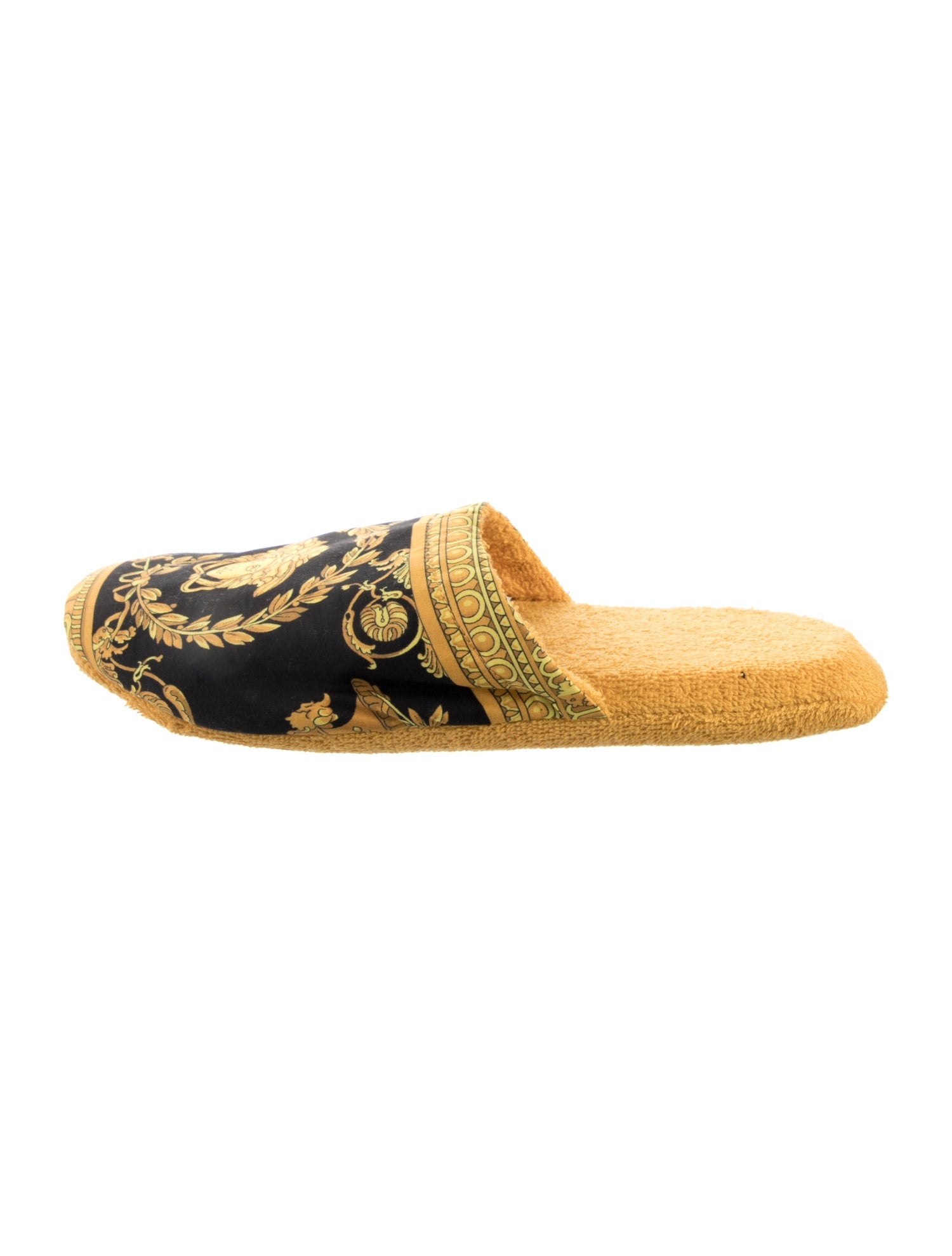 Versace Medusa Insignia Terry Cloth Slippers