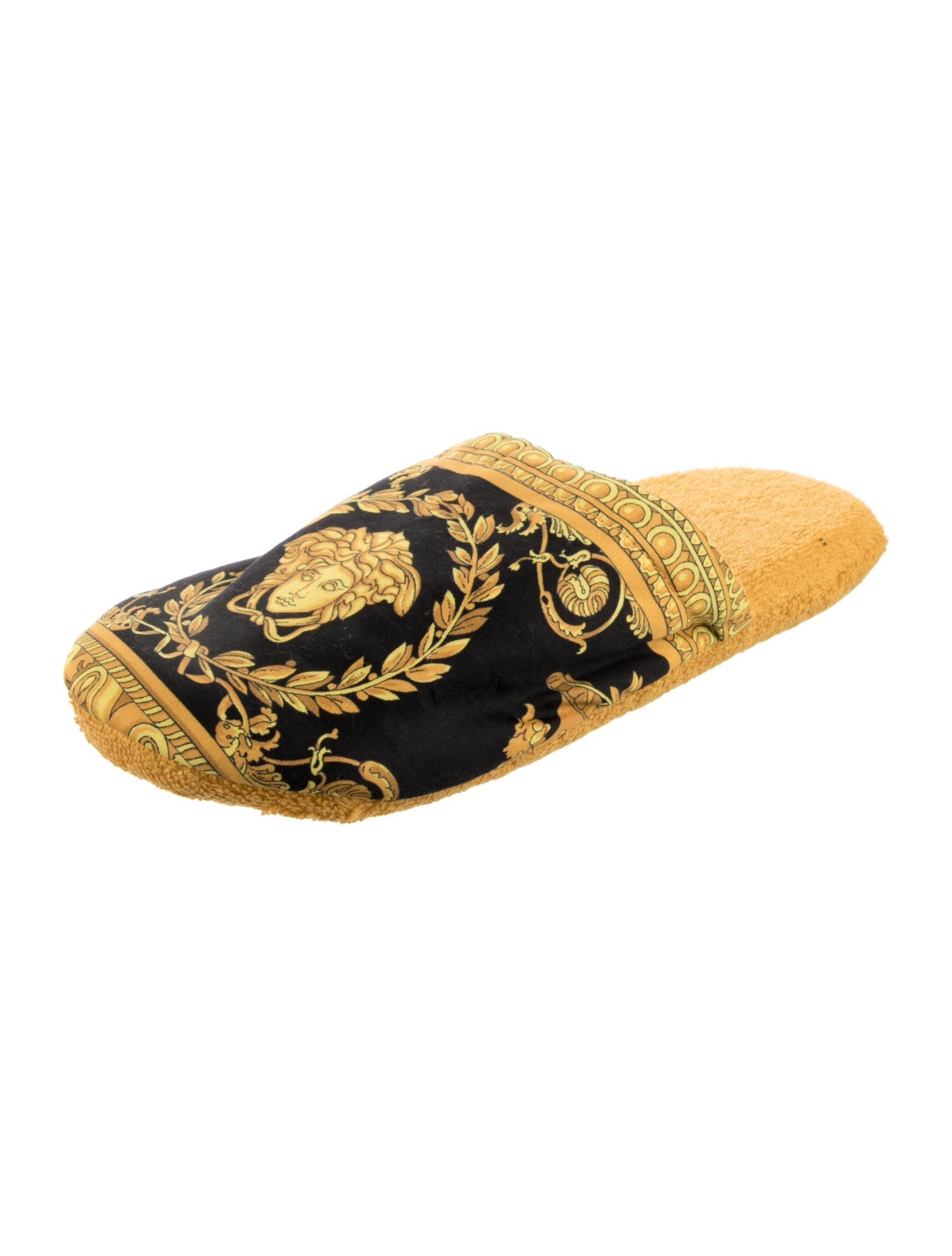 Versace Medusa Insignia Terry Cloth Slippers
