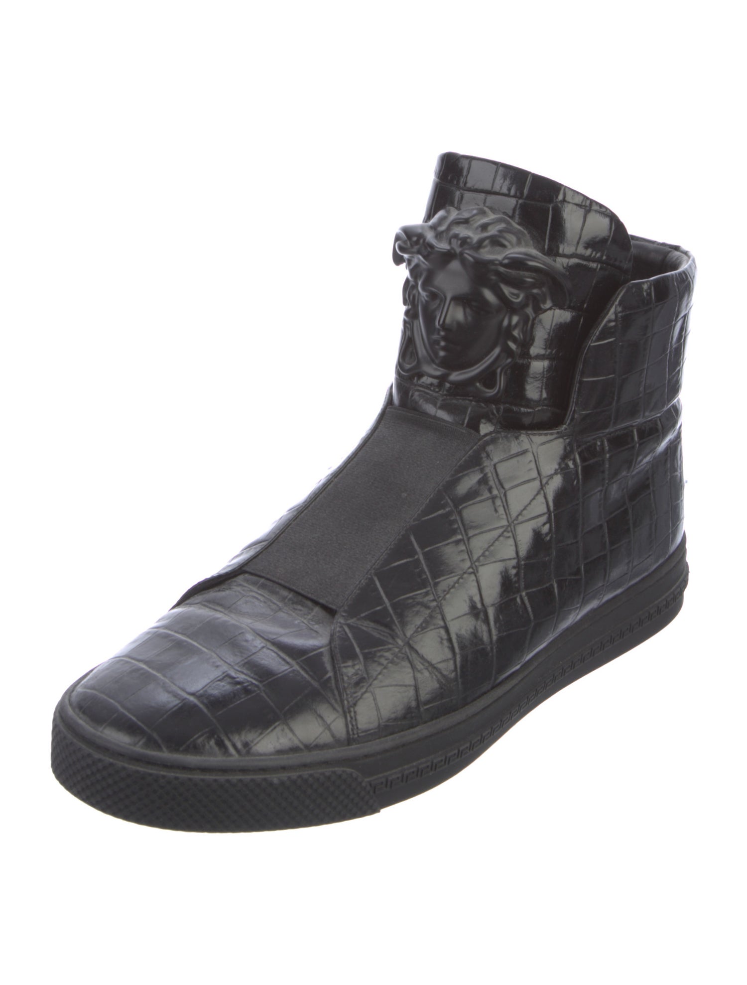 Versace Medusa Insignia Leather Sneakers