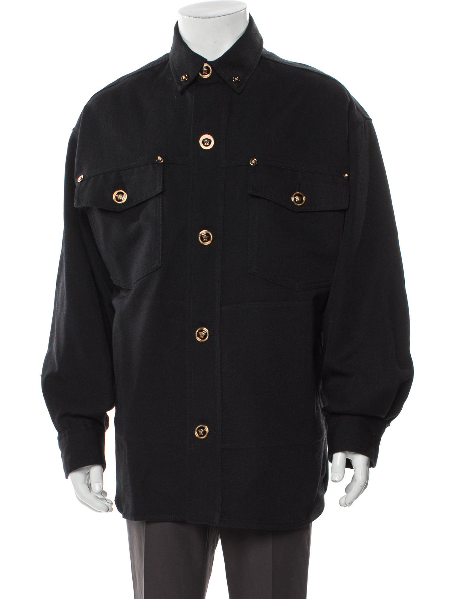 Versace Virgin Wool Trucker Jacket