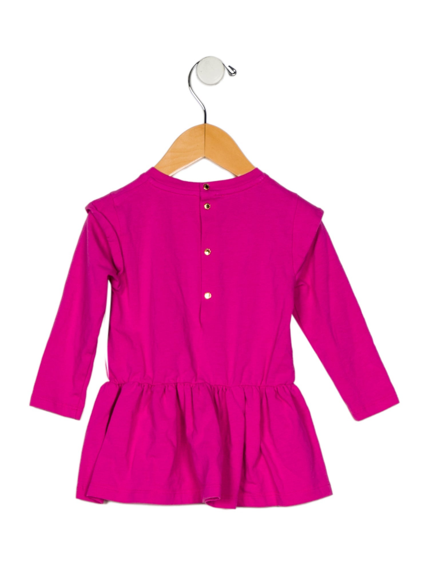 Versace Infant Girls Branded Pleated Dress