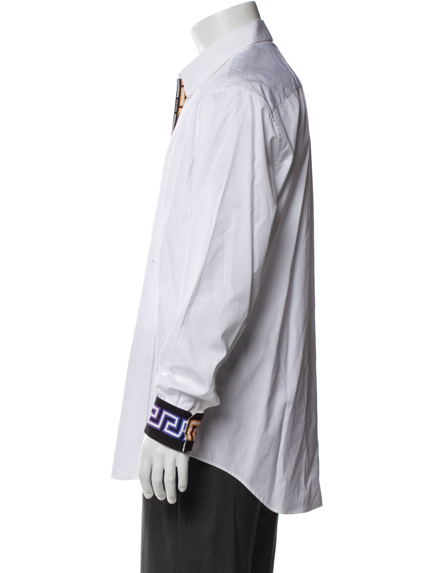 Versace Striped Long Sleeve Dress Shirt