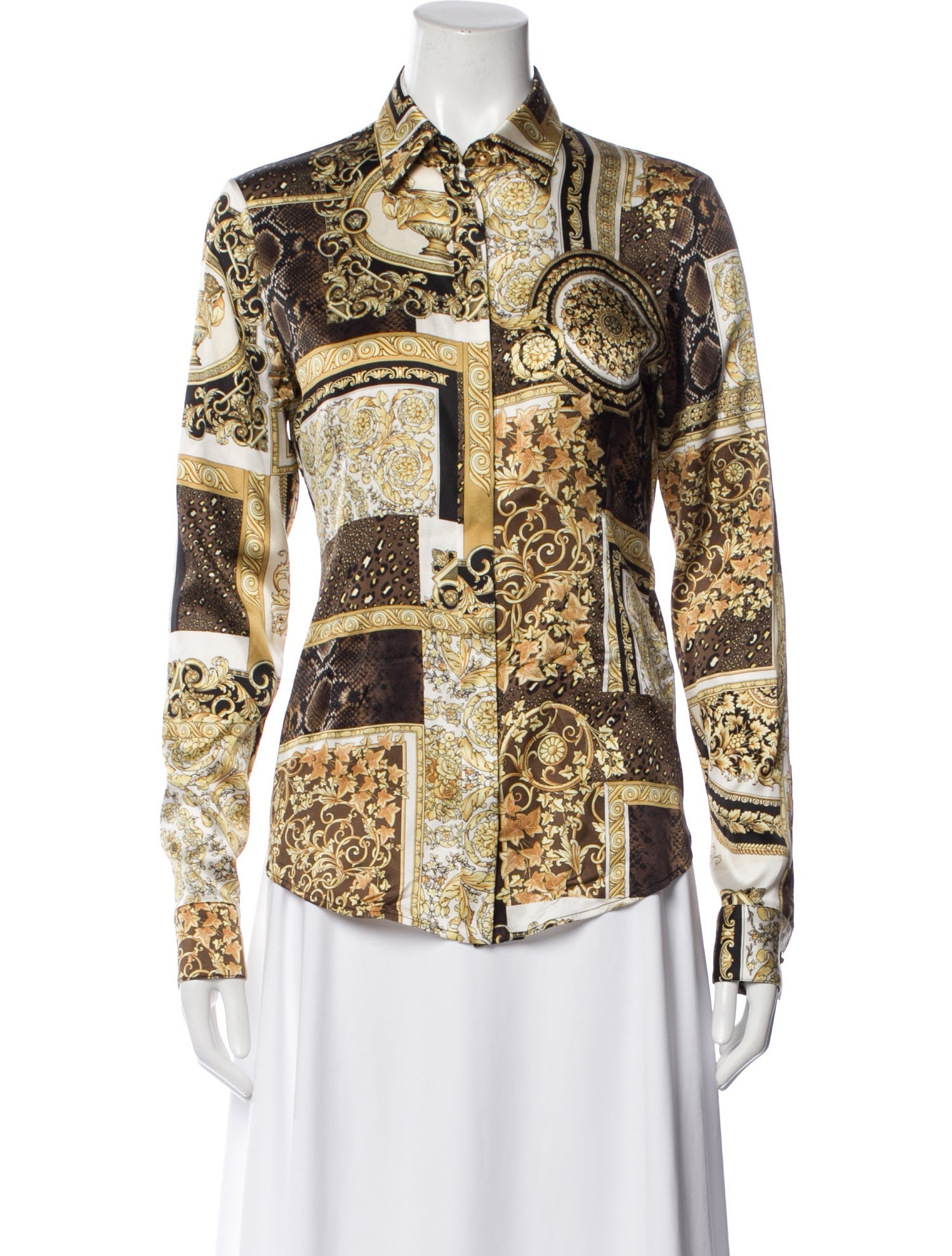 Versace Silk Printed Blouse