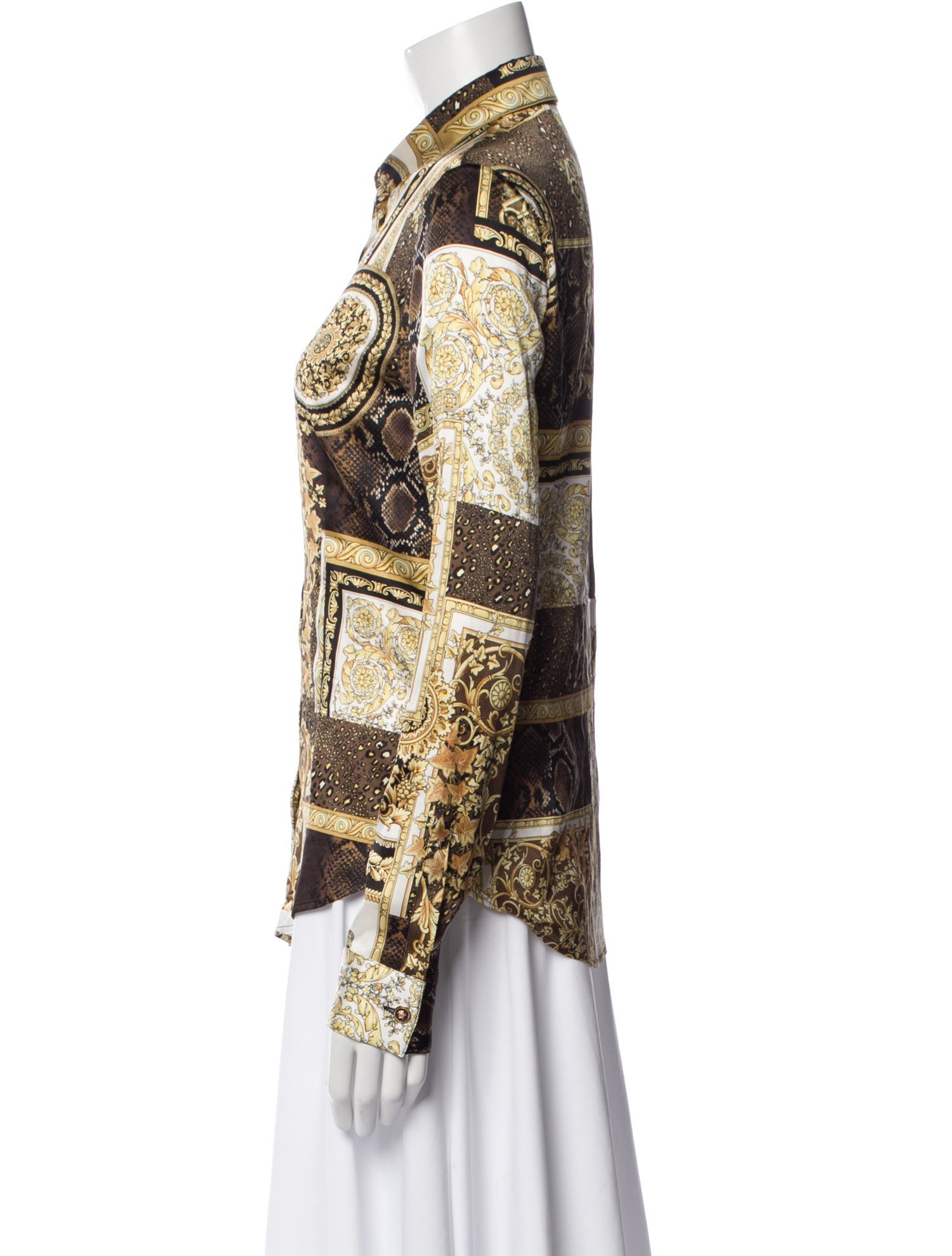 Versace Silk Printed Blouse