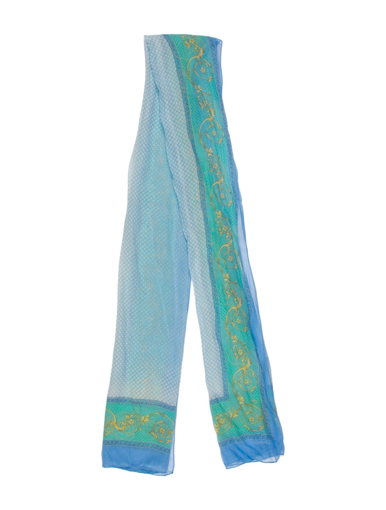 Versace Silk Paisley Print Scarf