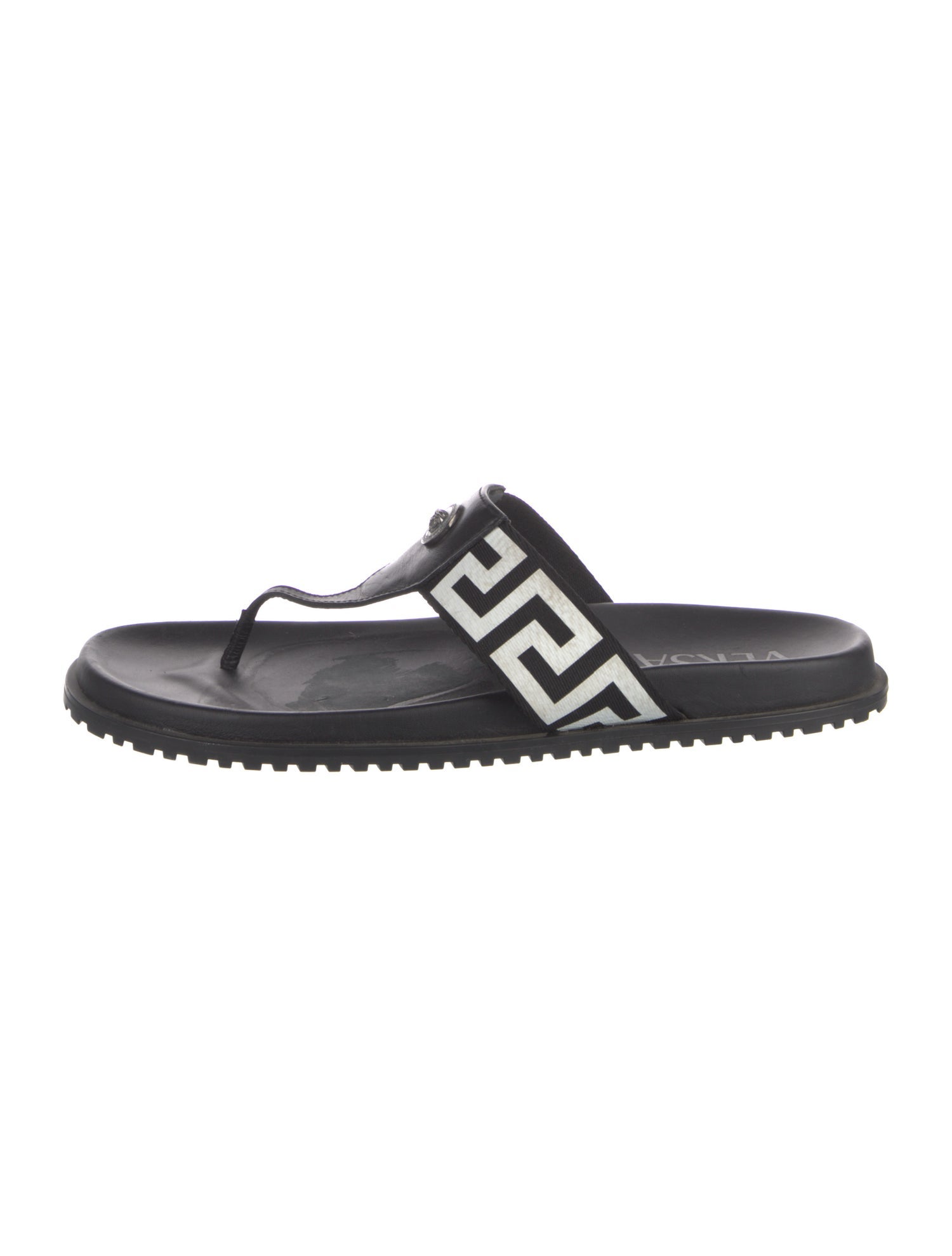 Versace Graphic Print Flip Flops
