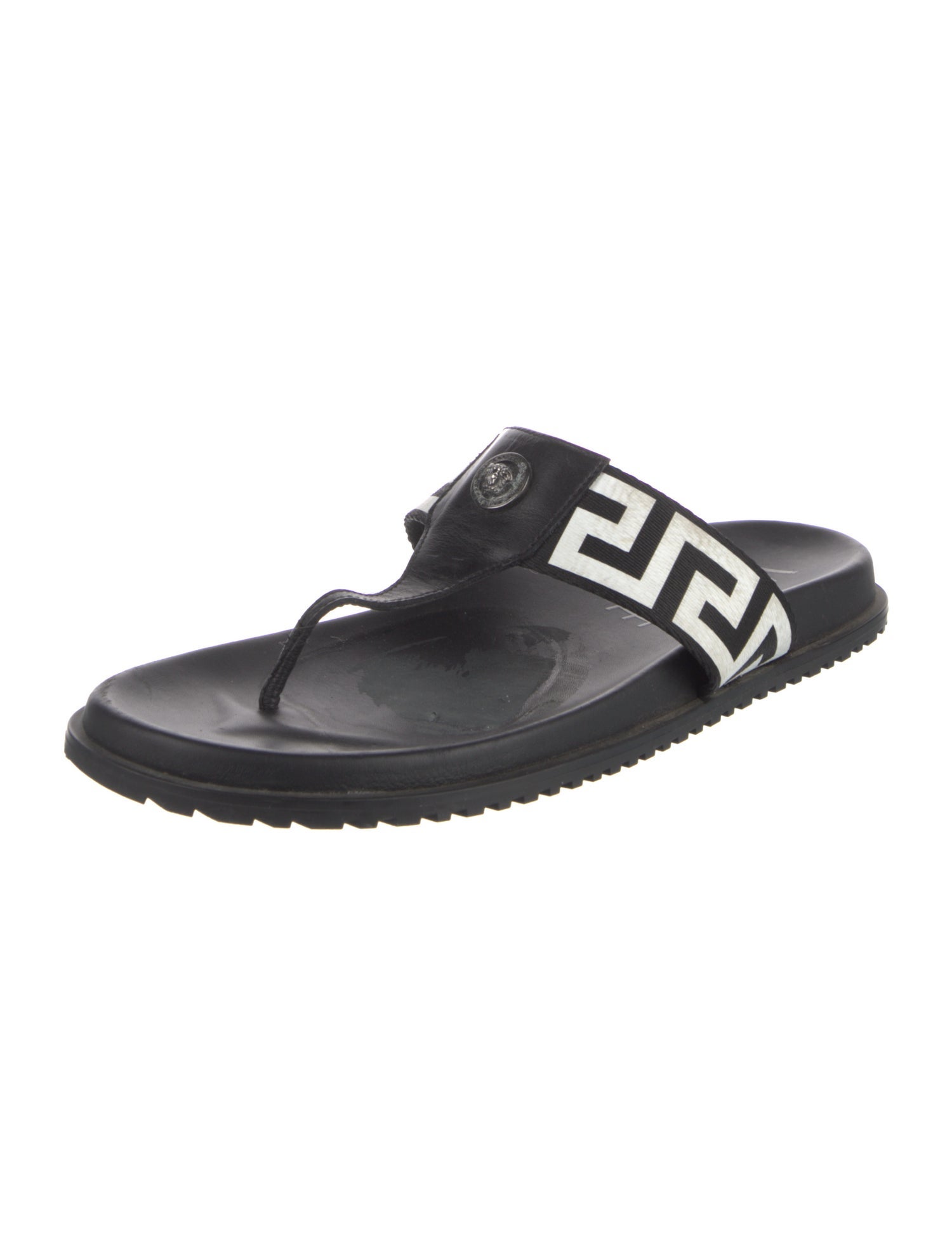 Versace Graphic Print Flip Flops