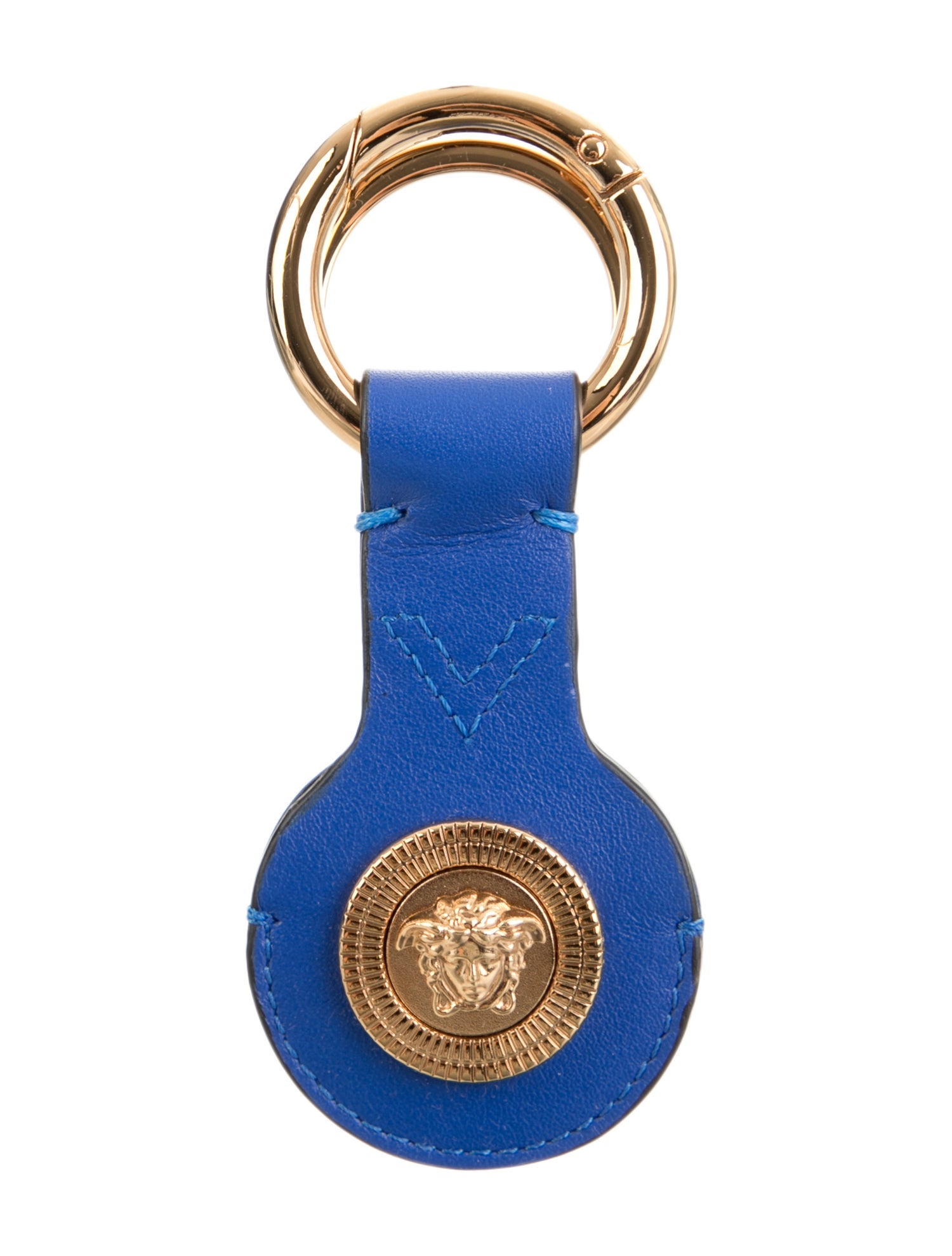 Versace Leather Medusa Insignia Keychain