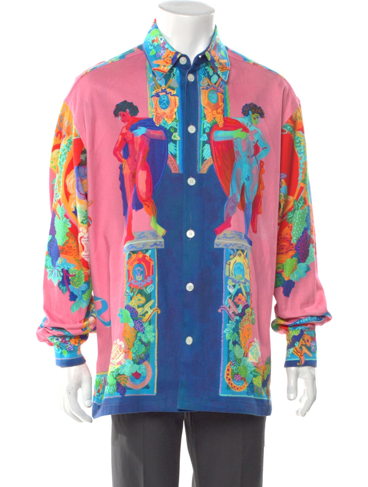 Versace Printed Long Sleeve Shirt