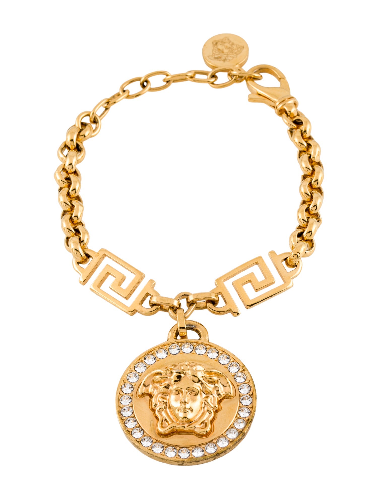 Versace Crystal La Medusa Link Bracelet