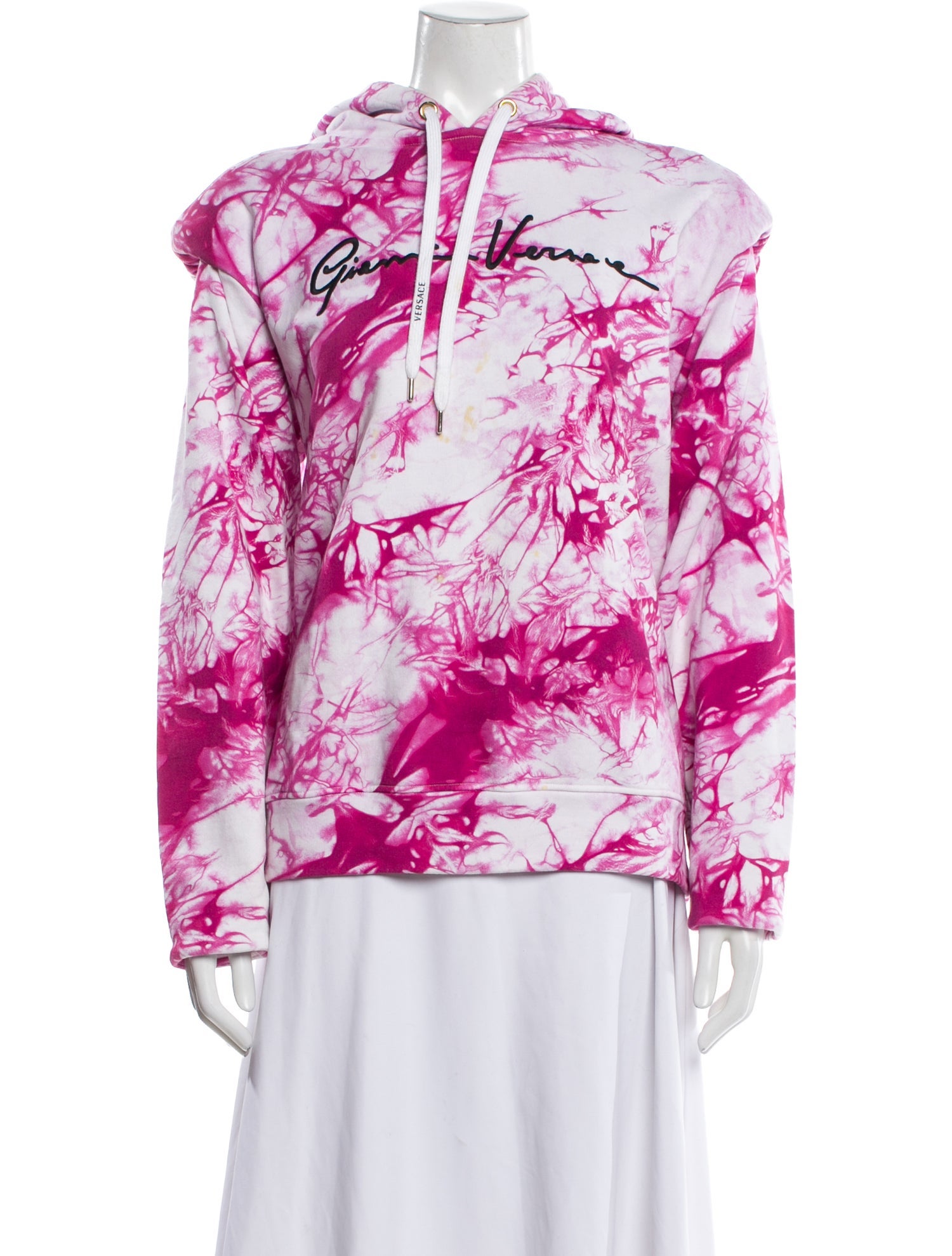 Versace Tie-Dye Print Crew Neck Hoodie