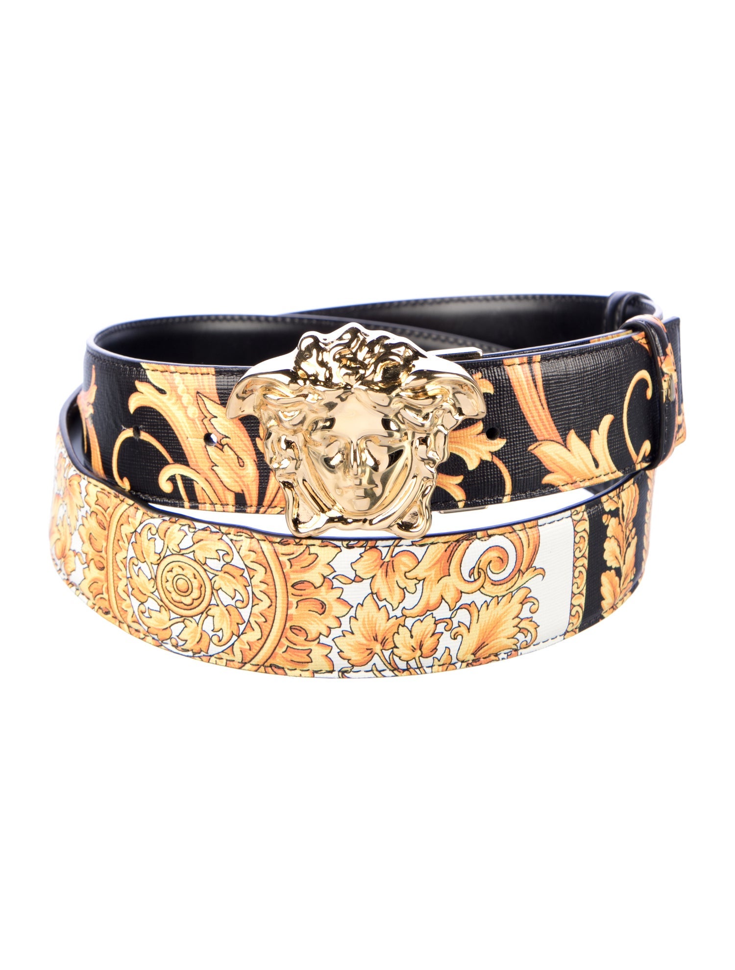 Versace Medusa Insignia Leather Waist Belt