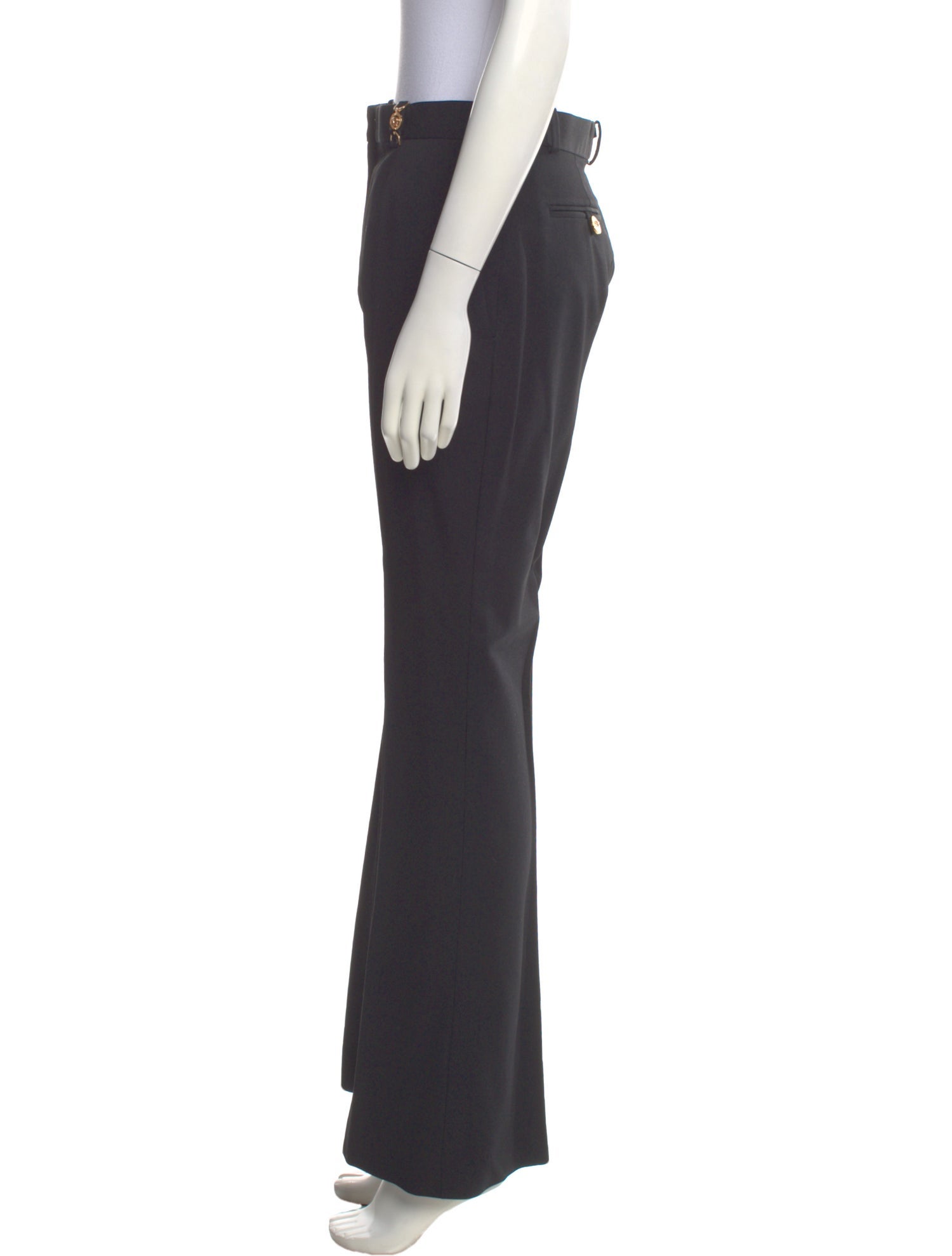 Versace Virgin Wool Wide Leg Pants