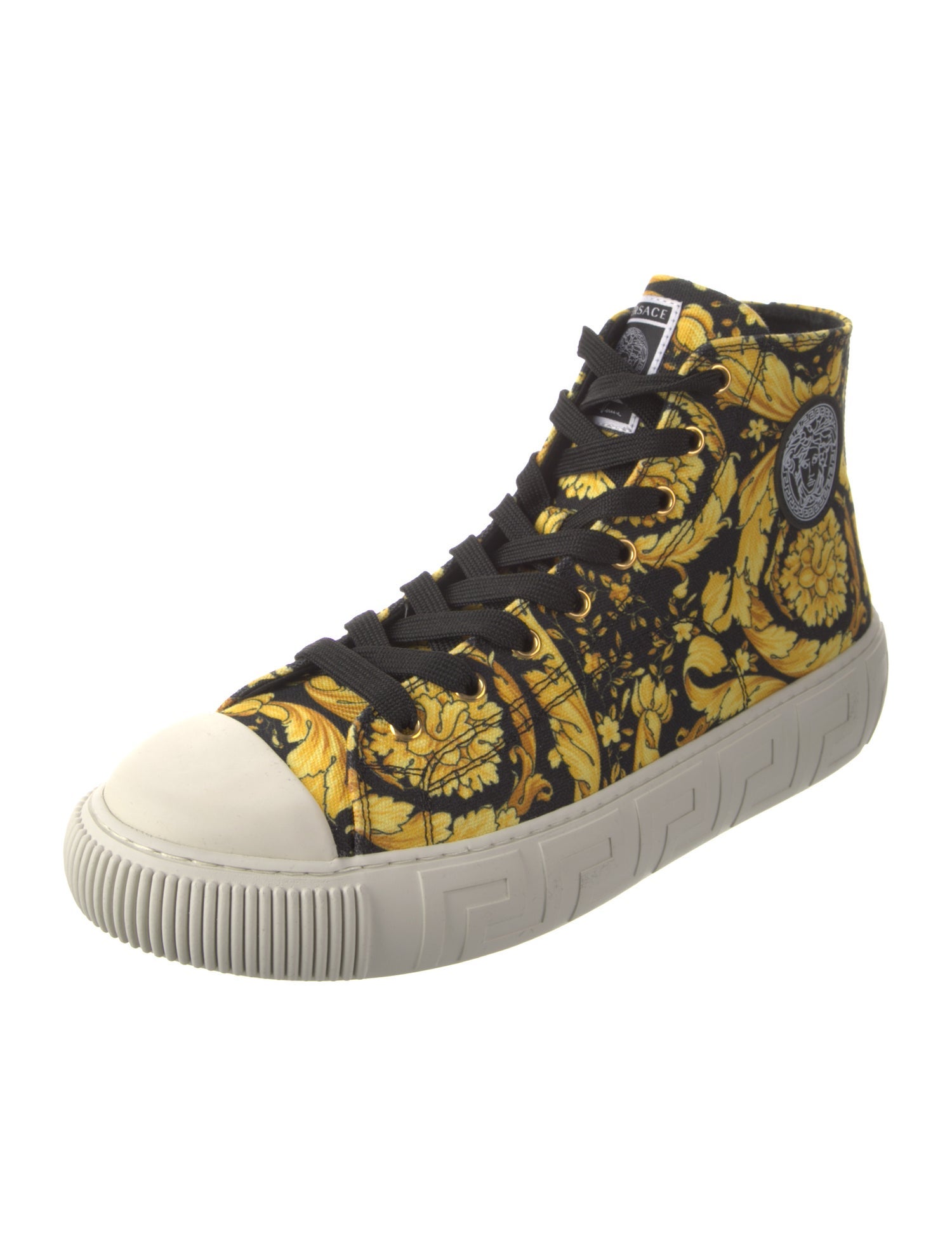 Versace Canvas Floral Print Sneakers