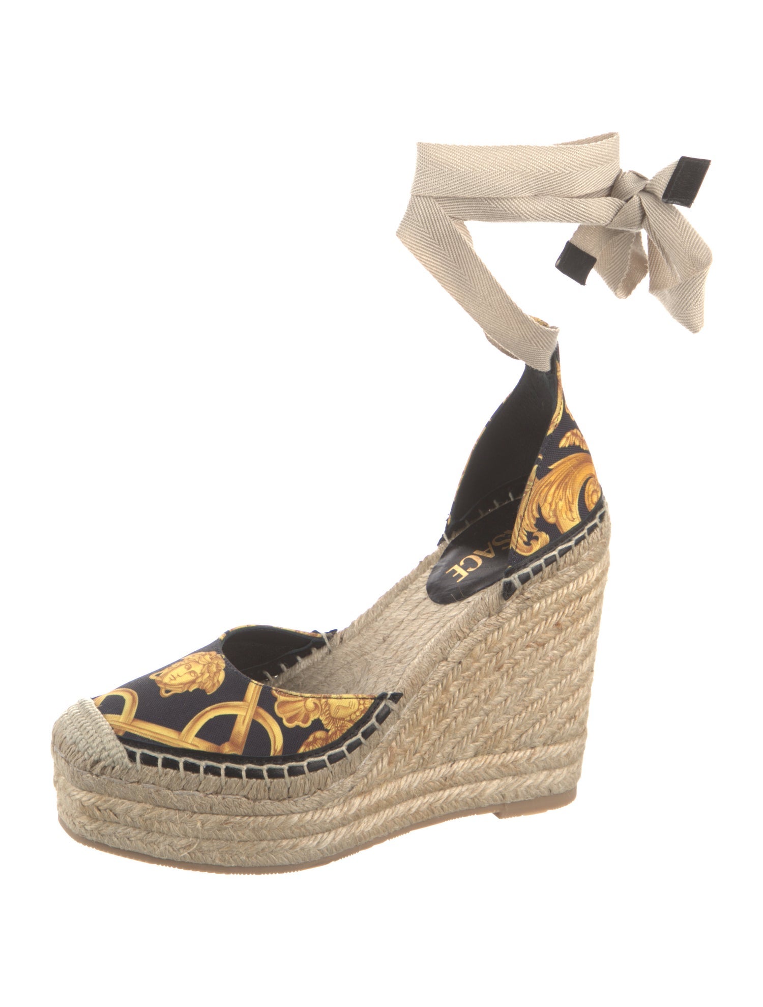 Versace Printed D'Orsay Pumps