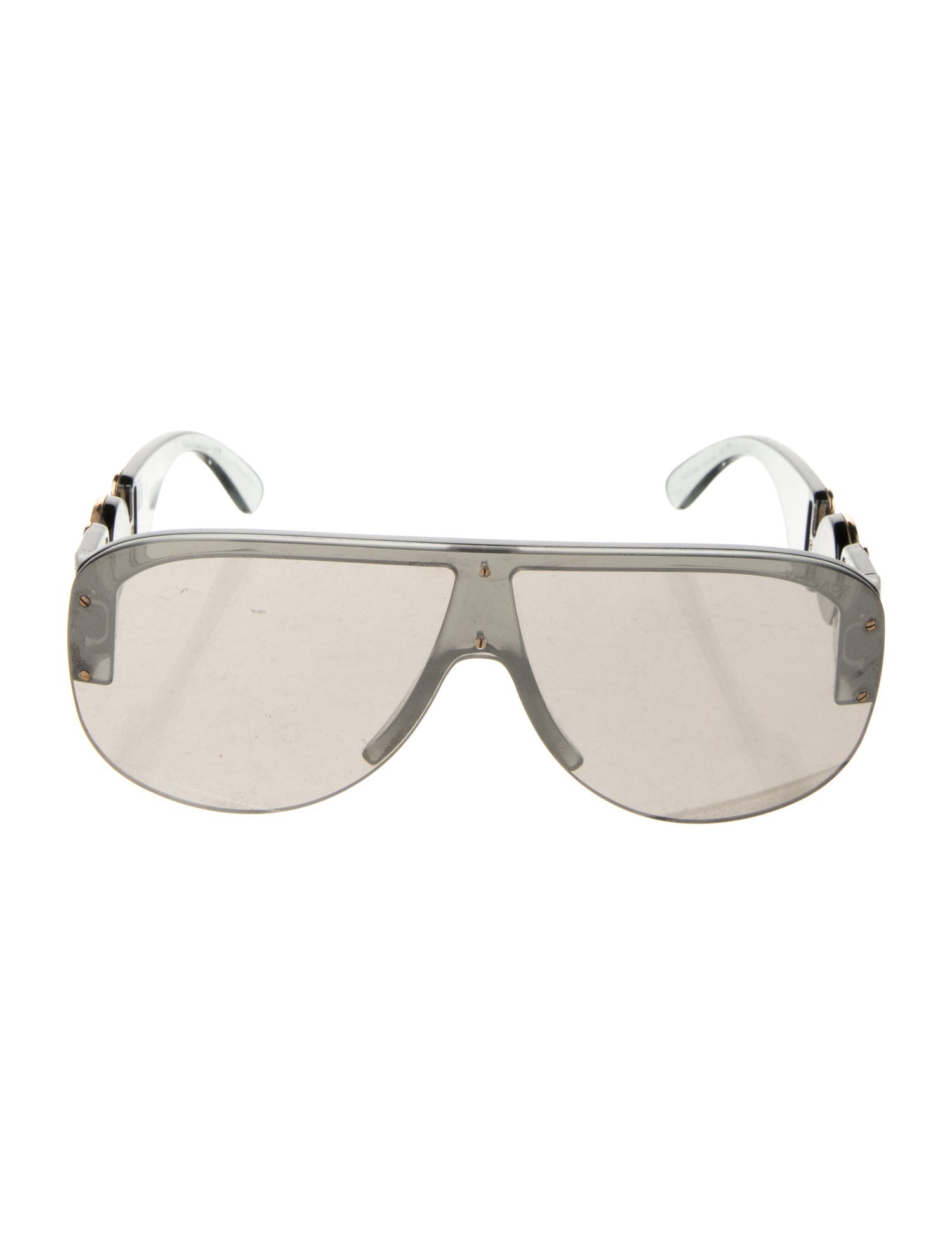 Versace Shield Mirrored Sunglasses