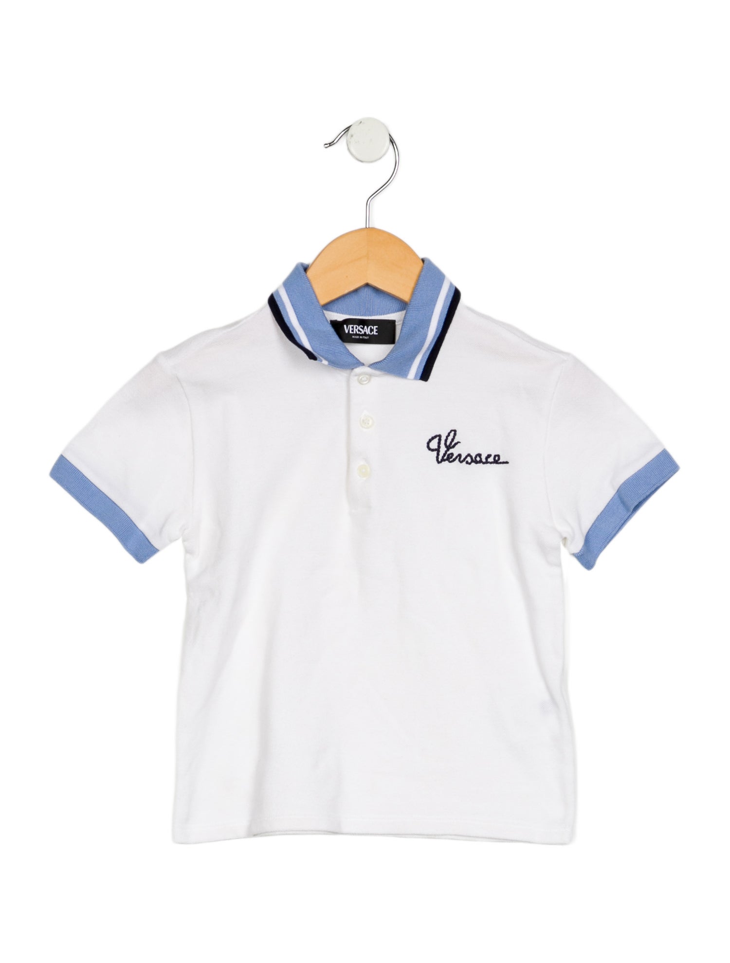 Versace Boys' Short Sleeve Button- Up Shirt