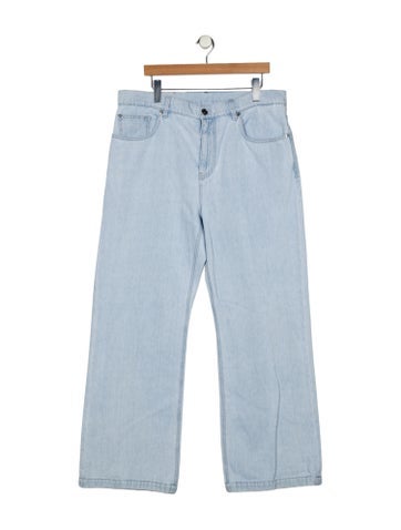 Pre-owned Versace Straight-leg Jeans In Blue
