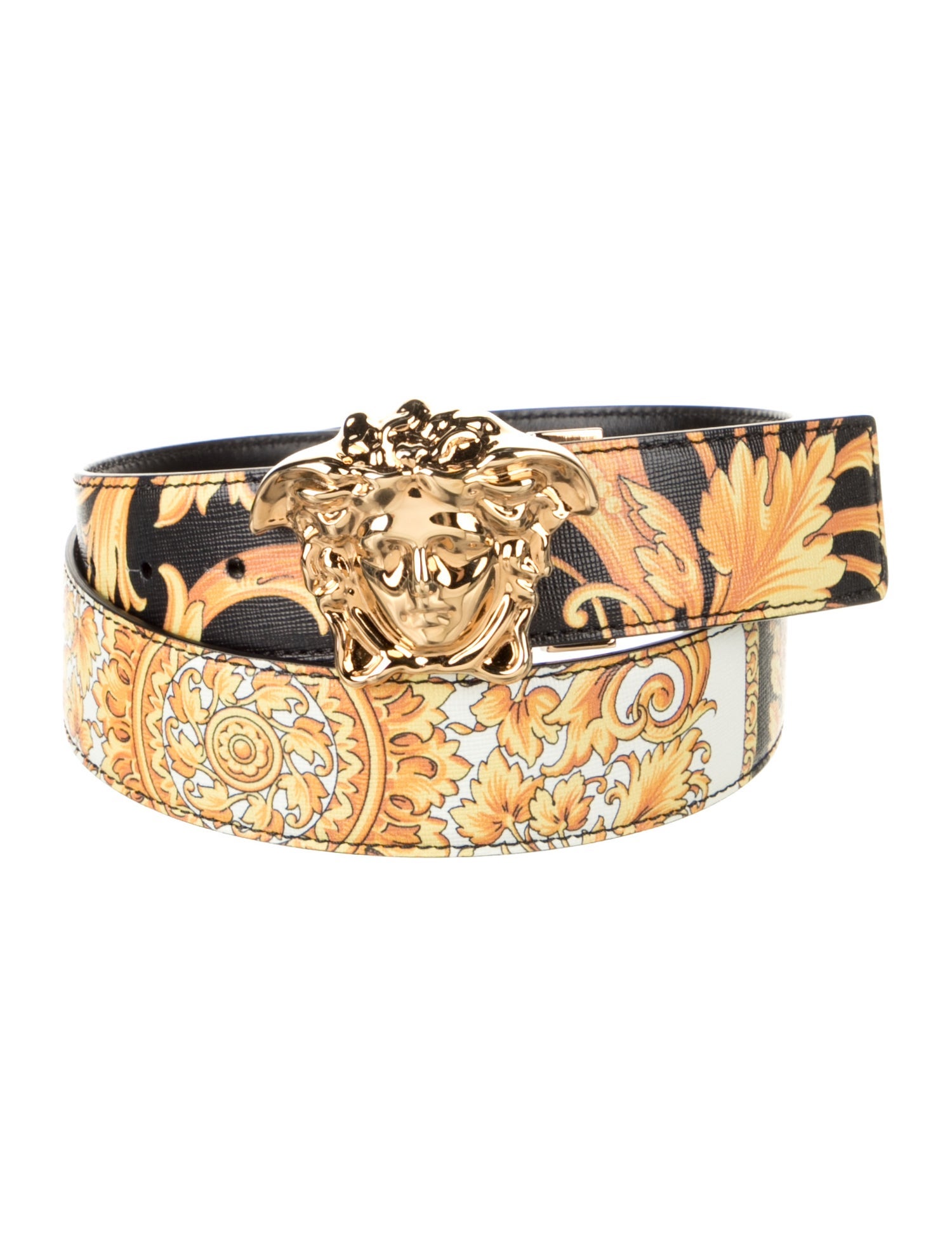 Versace Medusa Insignia Leather Waist Belt