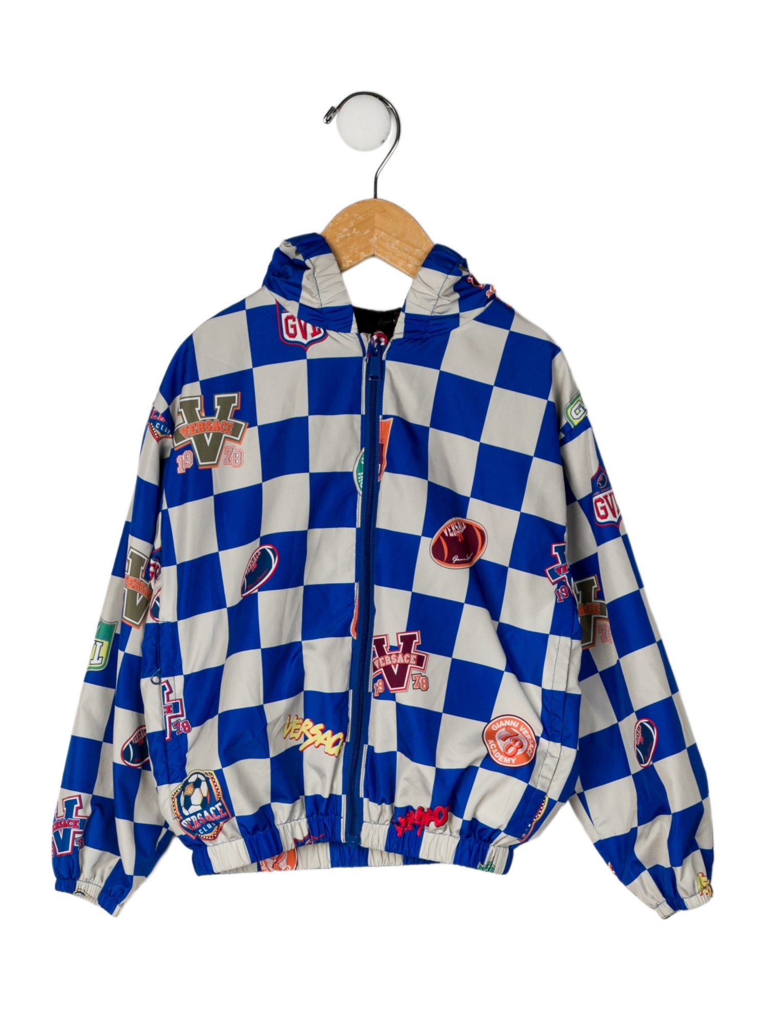 Versace All Over Print Hooded Jacket