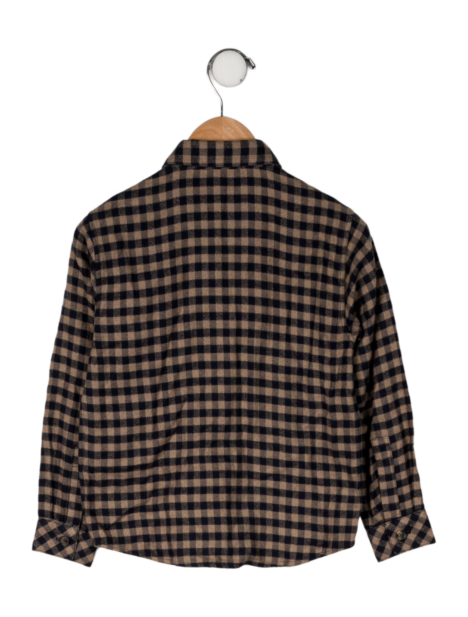 Versace Cotton Check Long Sleeve Shirt