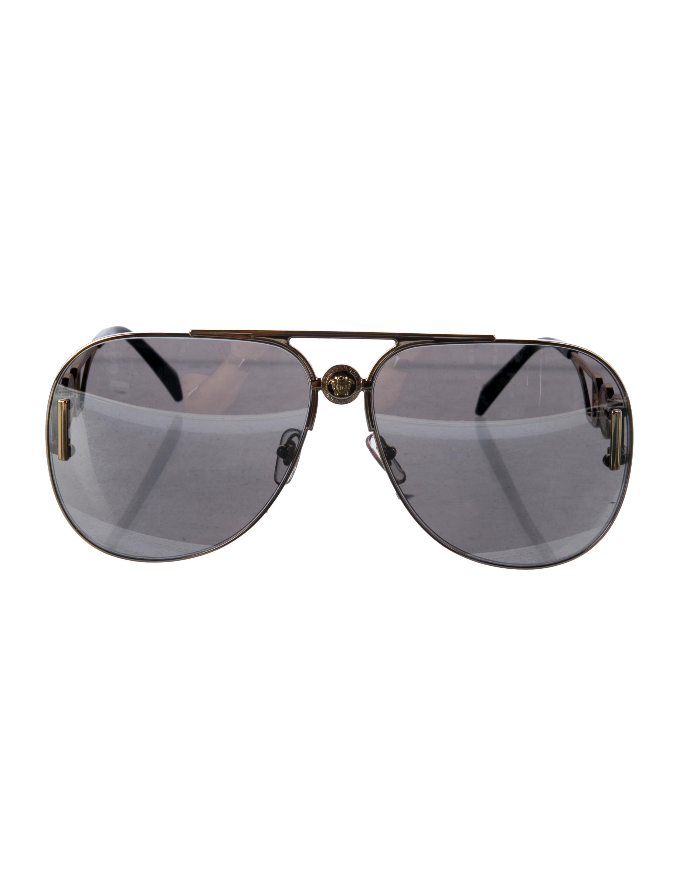 Versace Medusa Insignia Aviator Sunglasses