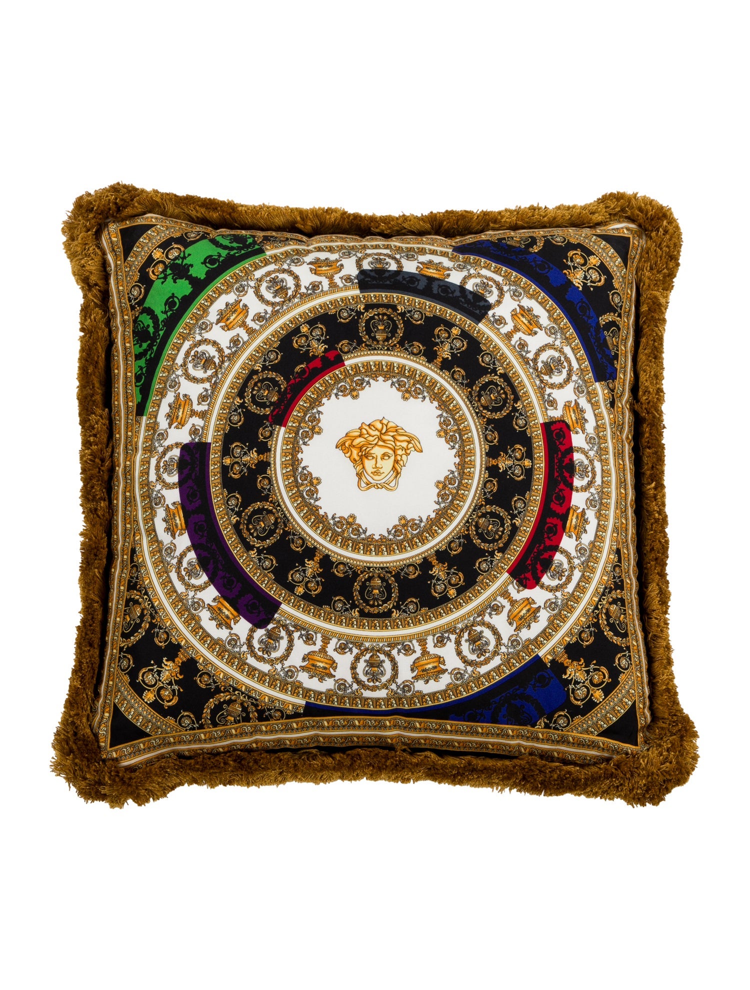 Versace I ♡ Baroque & Roll Silk Throw Pillow