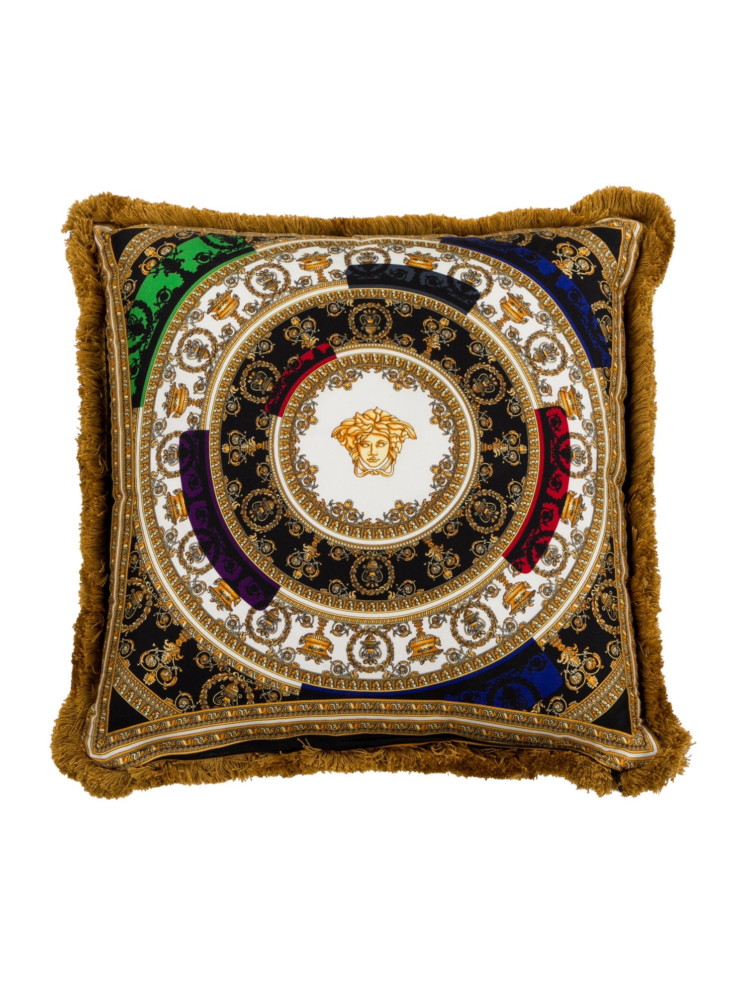Versace I ♡ Baroque & Roll Silk Throw Pillow