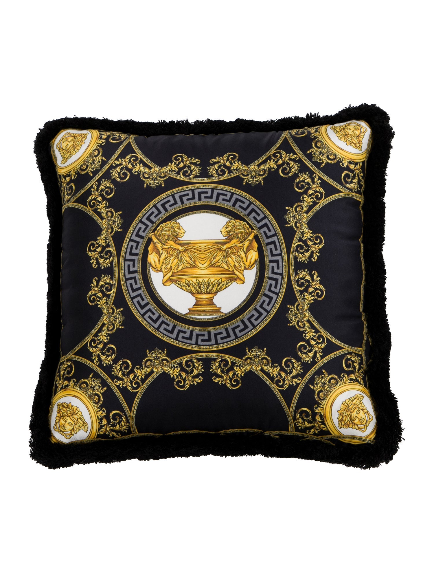 Versace Silk La Coupe des Dieux Throw Pillow