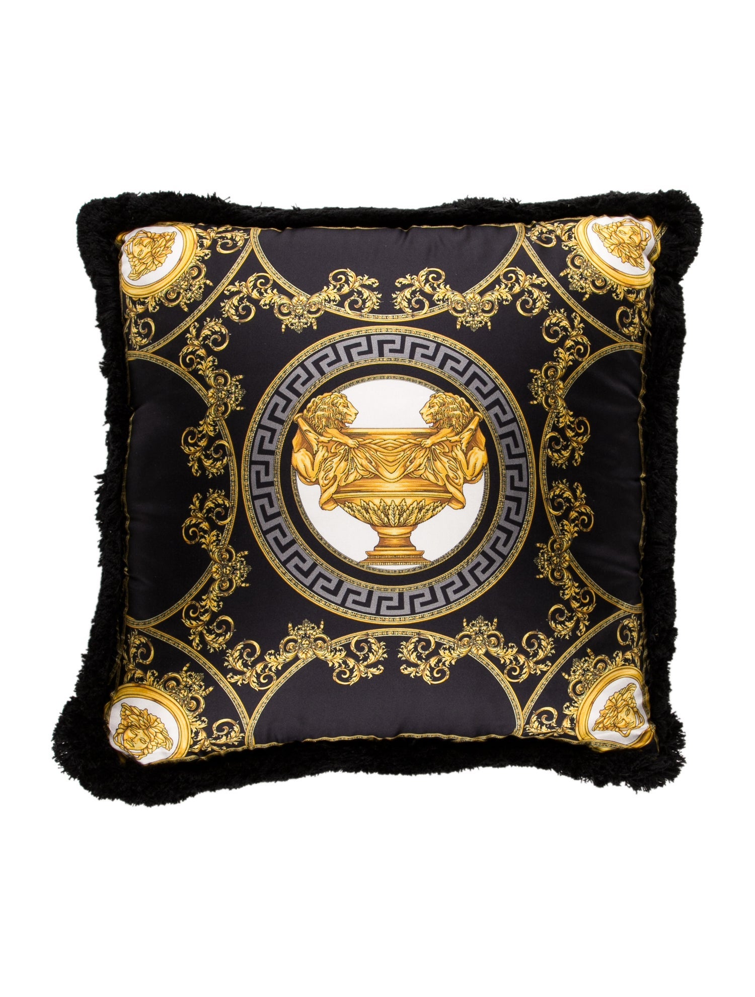 Versace Silk La Coupe des Dieux Throw Pillow