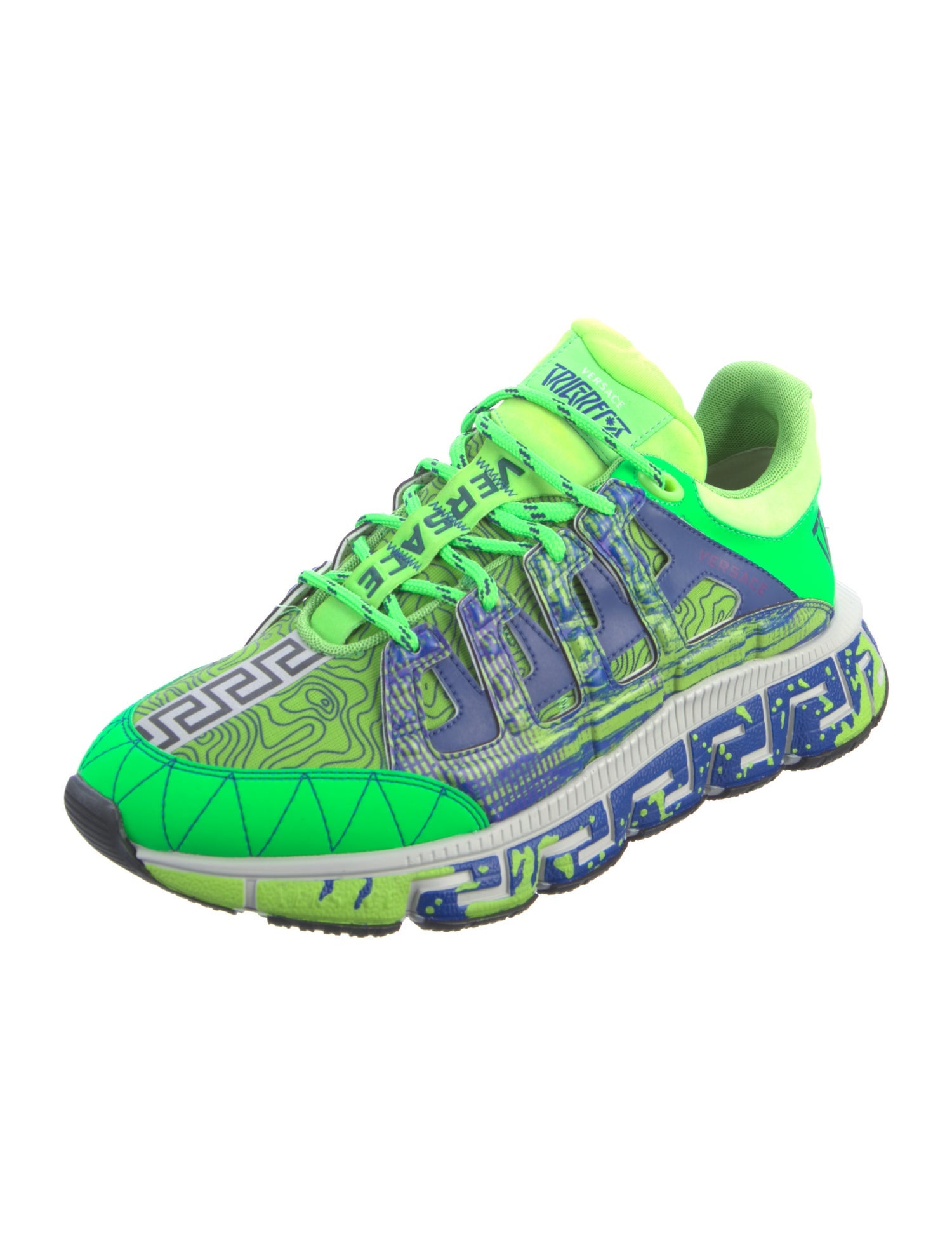 Versace Mesh Printed Athletic Sneakers
