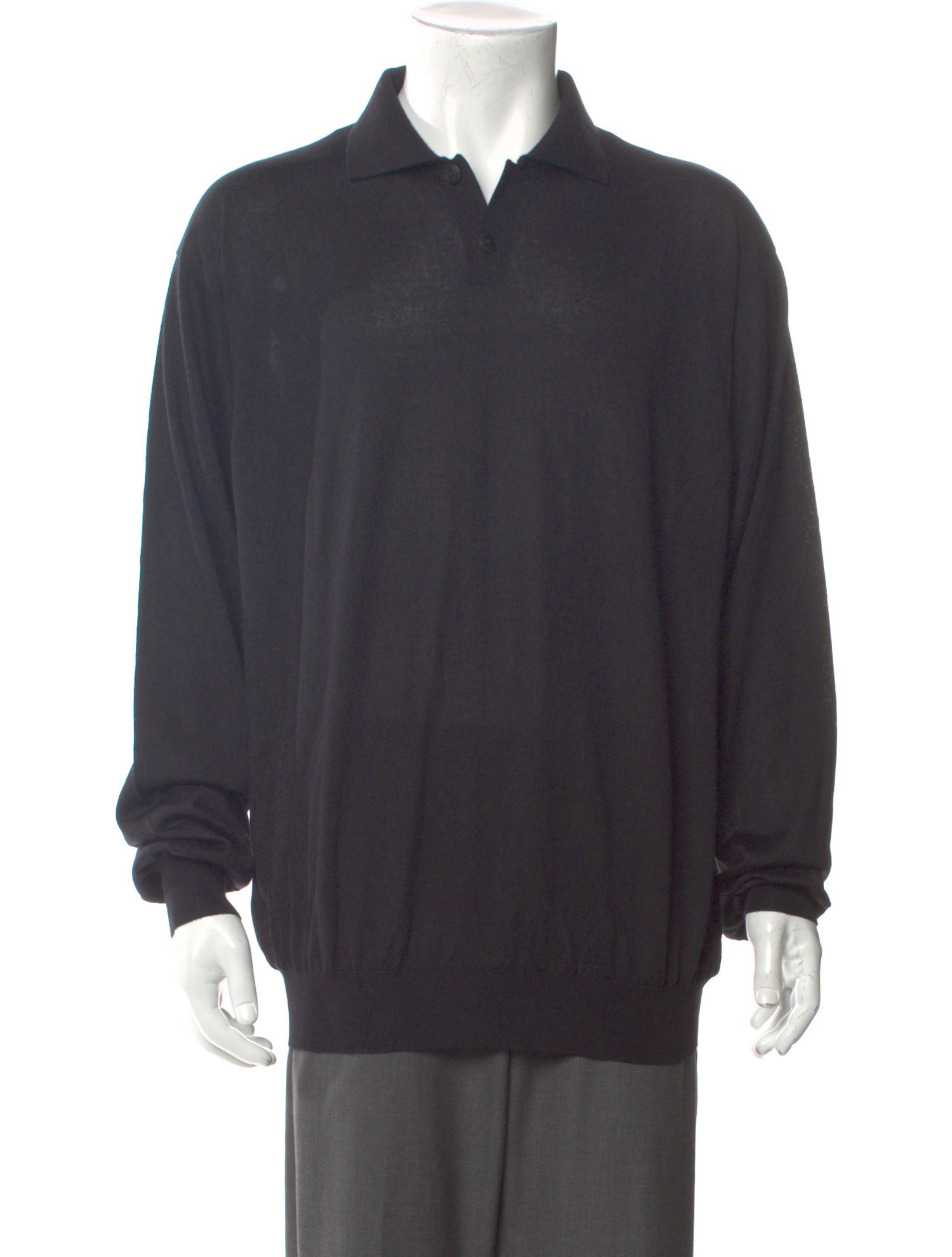 Versace Silk Collar Polo Shirt