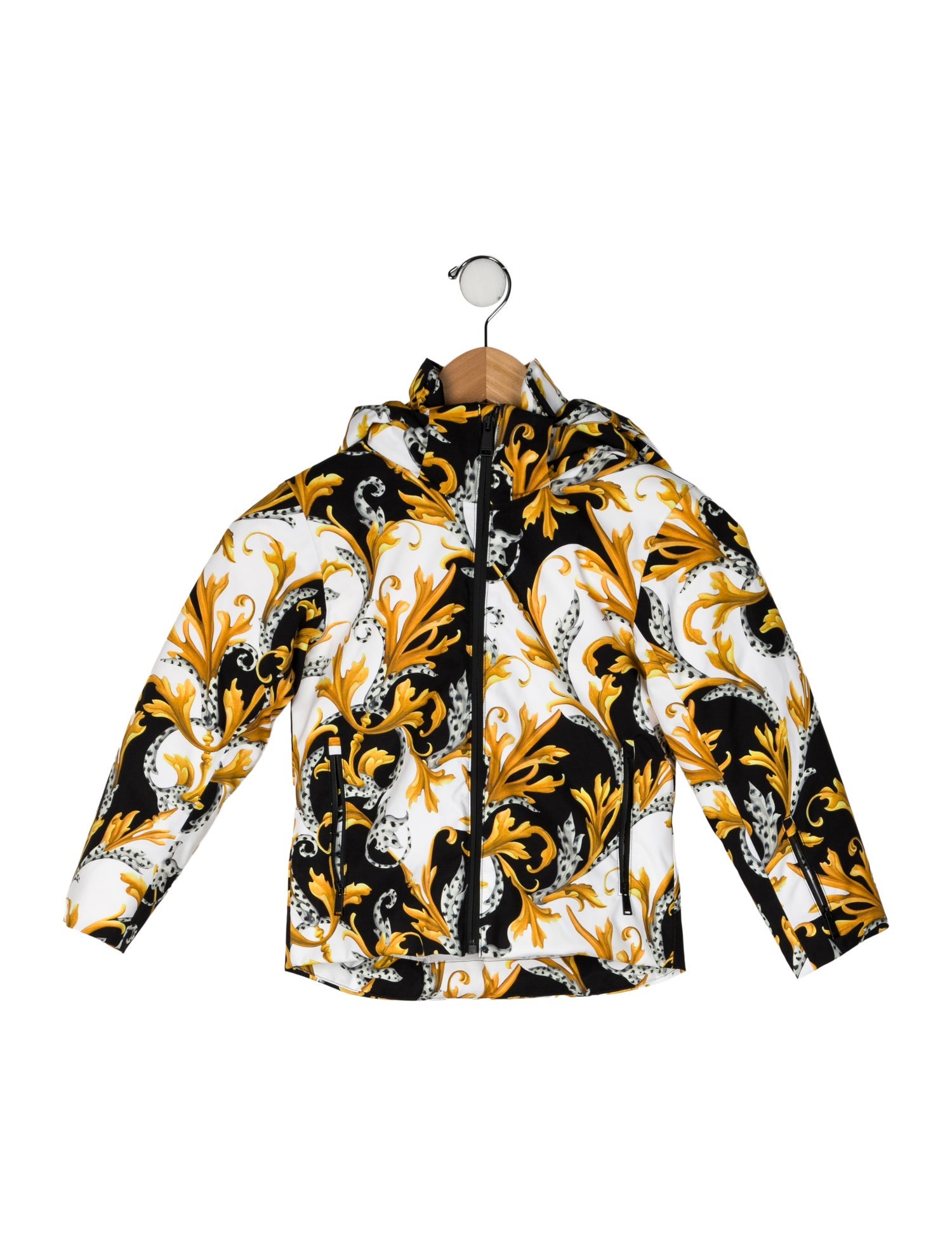 Versace All Over Print Down Hooded Jacket
