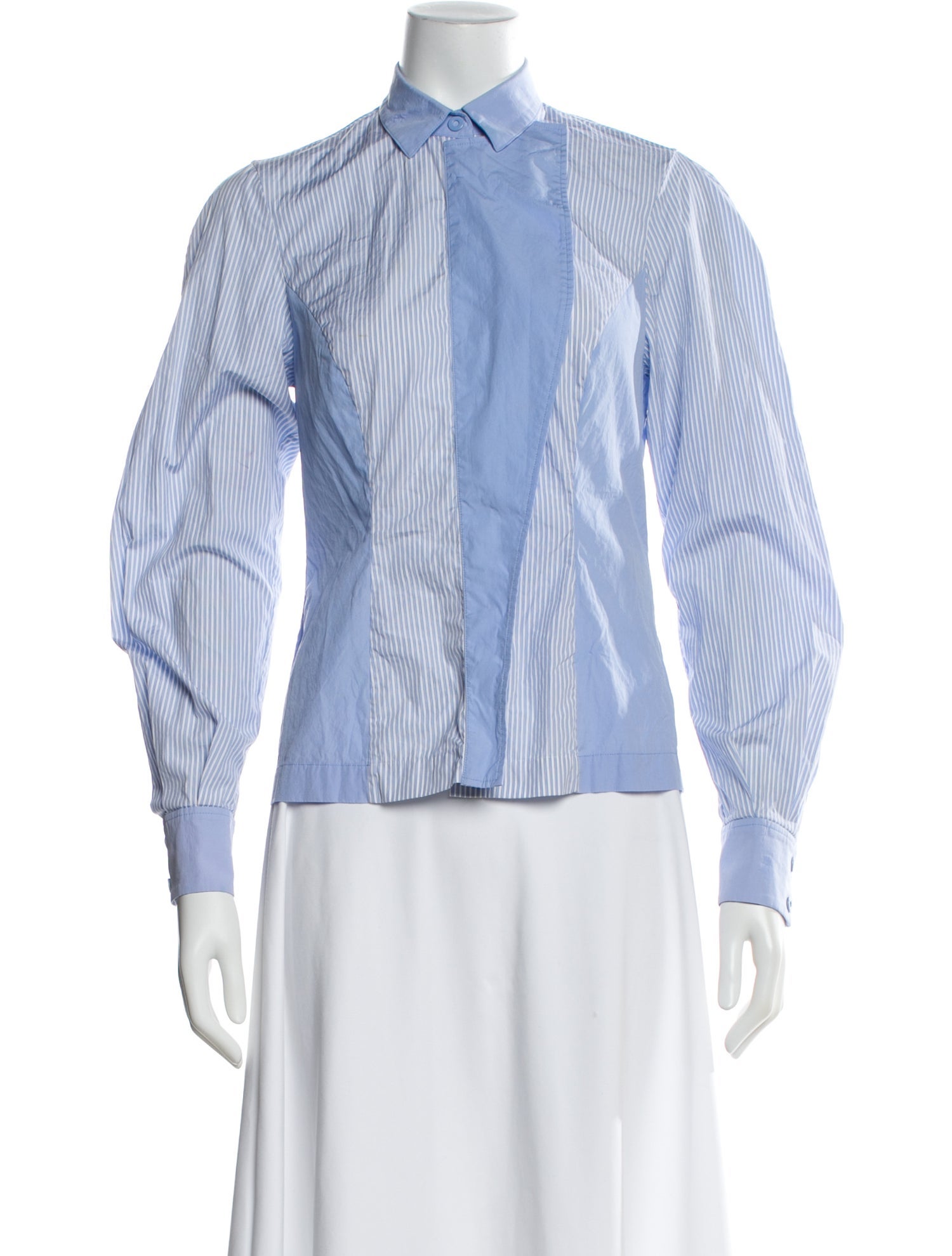 Versace Striped Long Sleeve Blouse