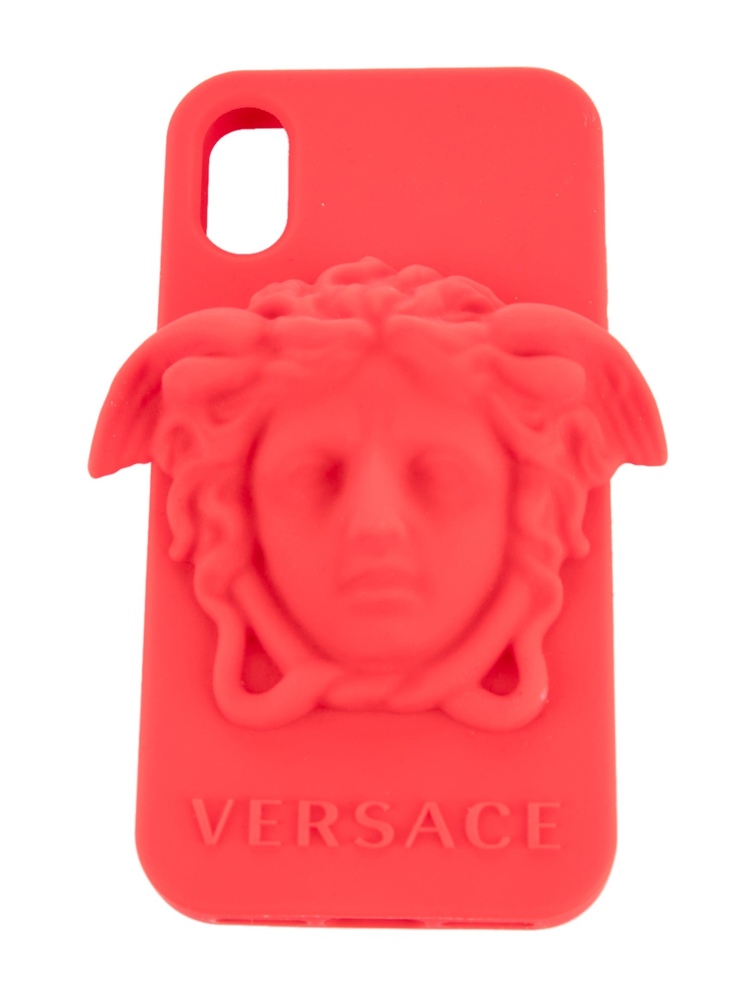 Versace Red rubber Medusa phone case
