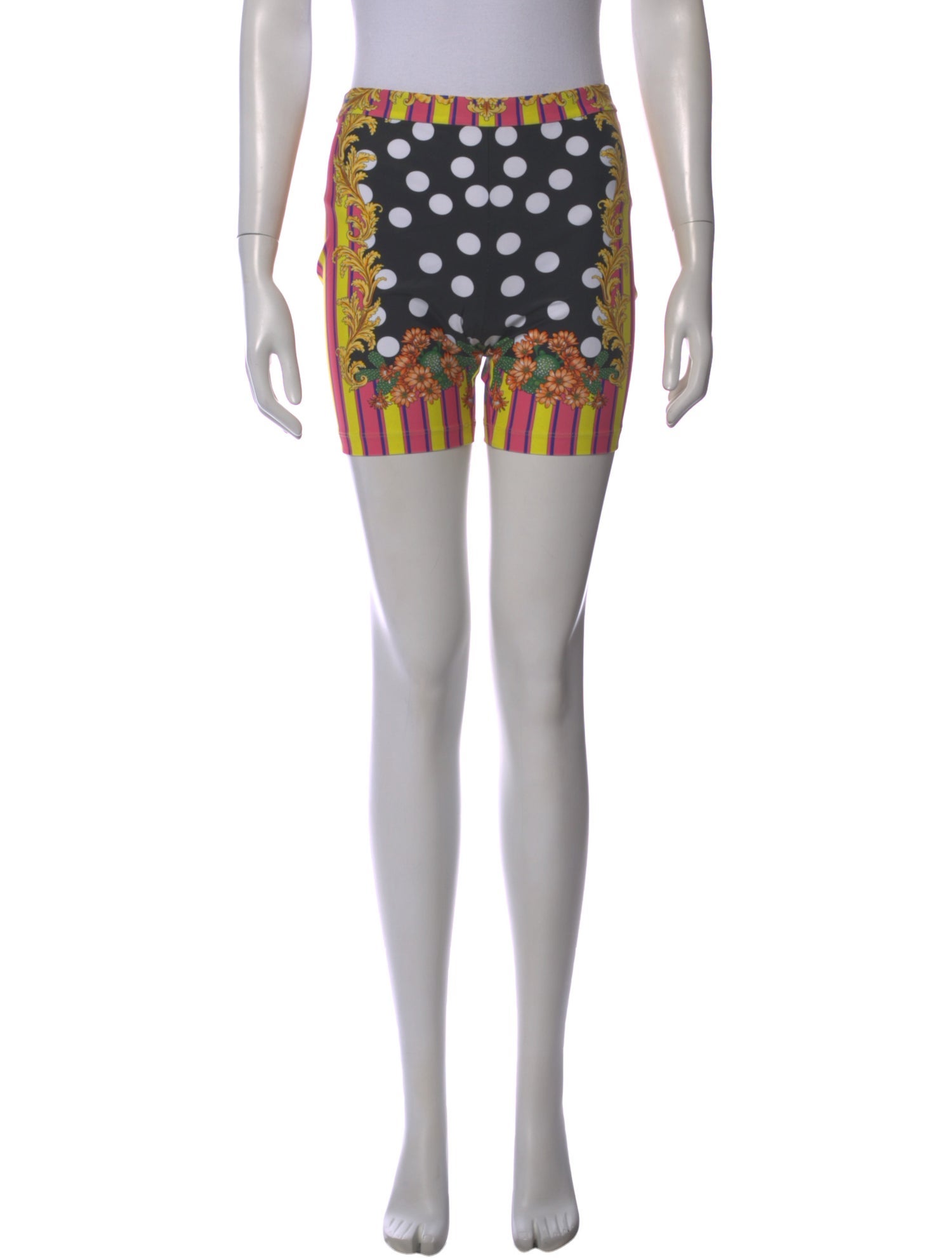 Versace Polka Dot Print Mini Shorts
