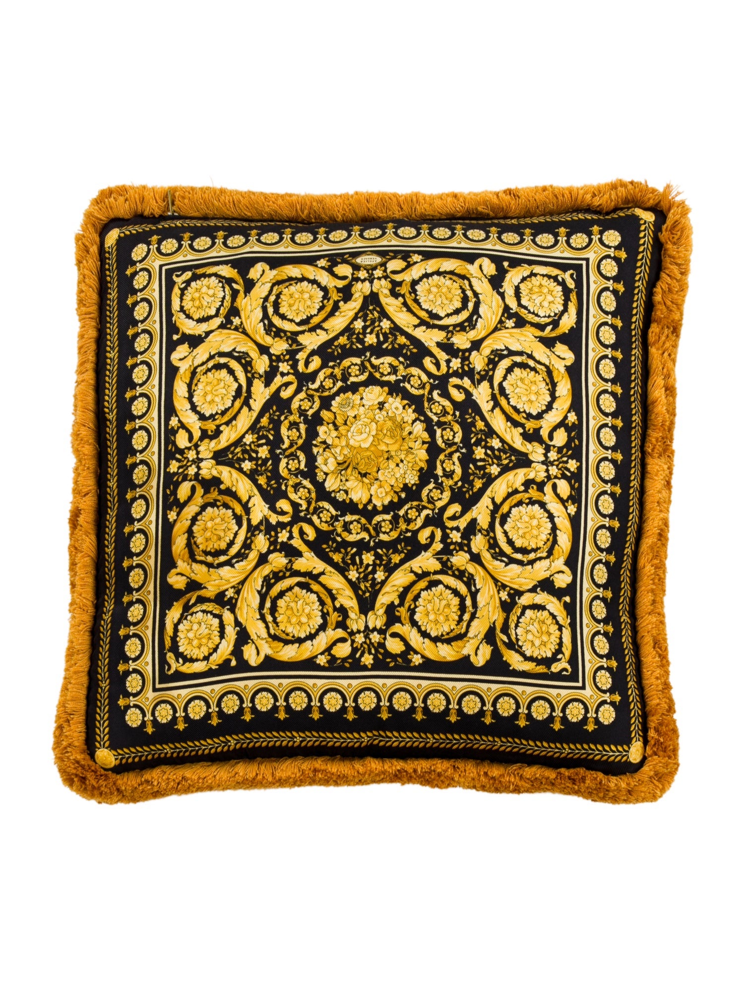 Versace Atelier Silk Baroque Throw Pillow